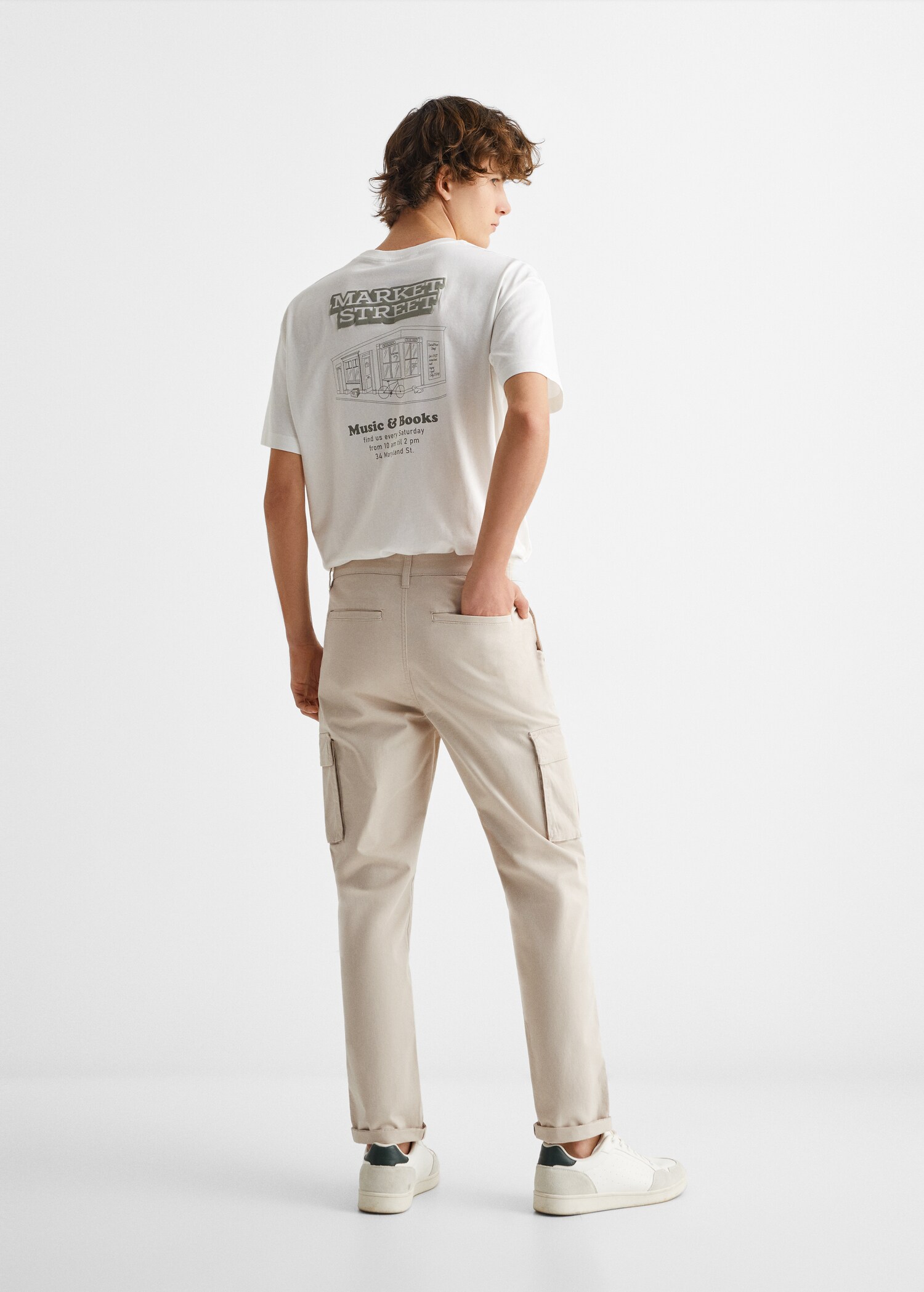 Cotton cargo trousers - Reverse of the article