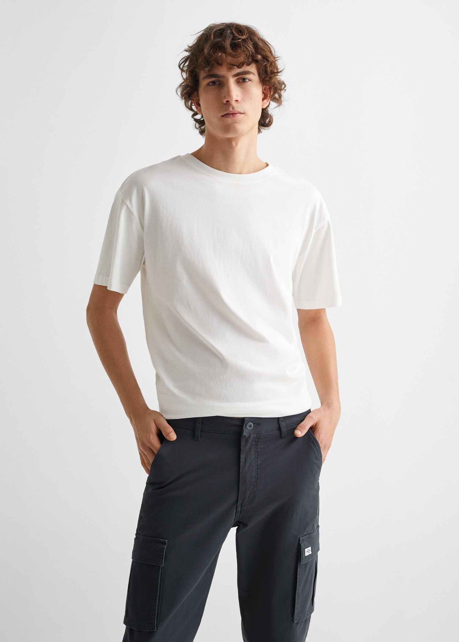 Cotton cargo trousers - Medium plane