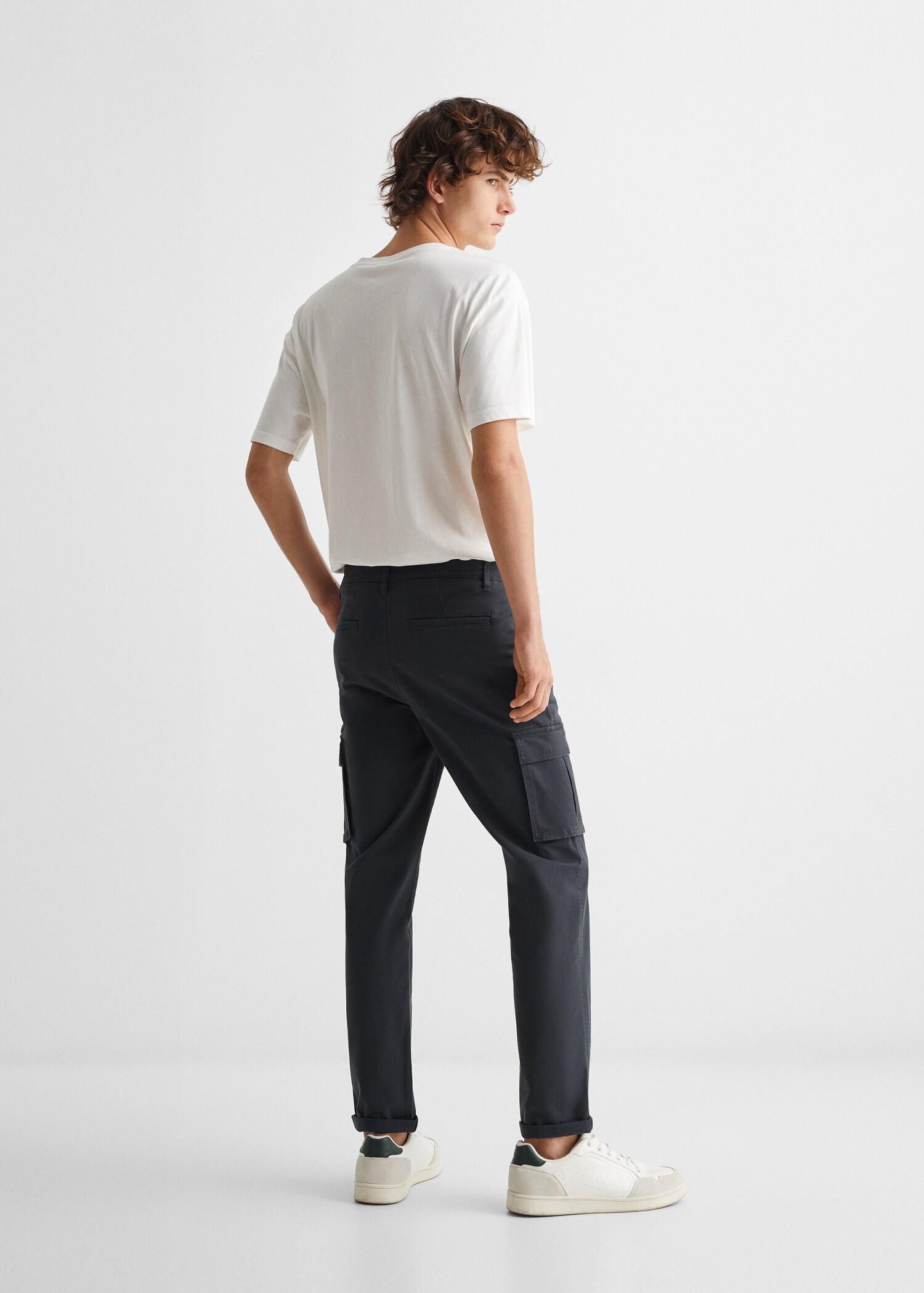 Cotton cargo trousers - Reverse of the article