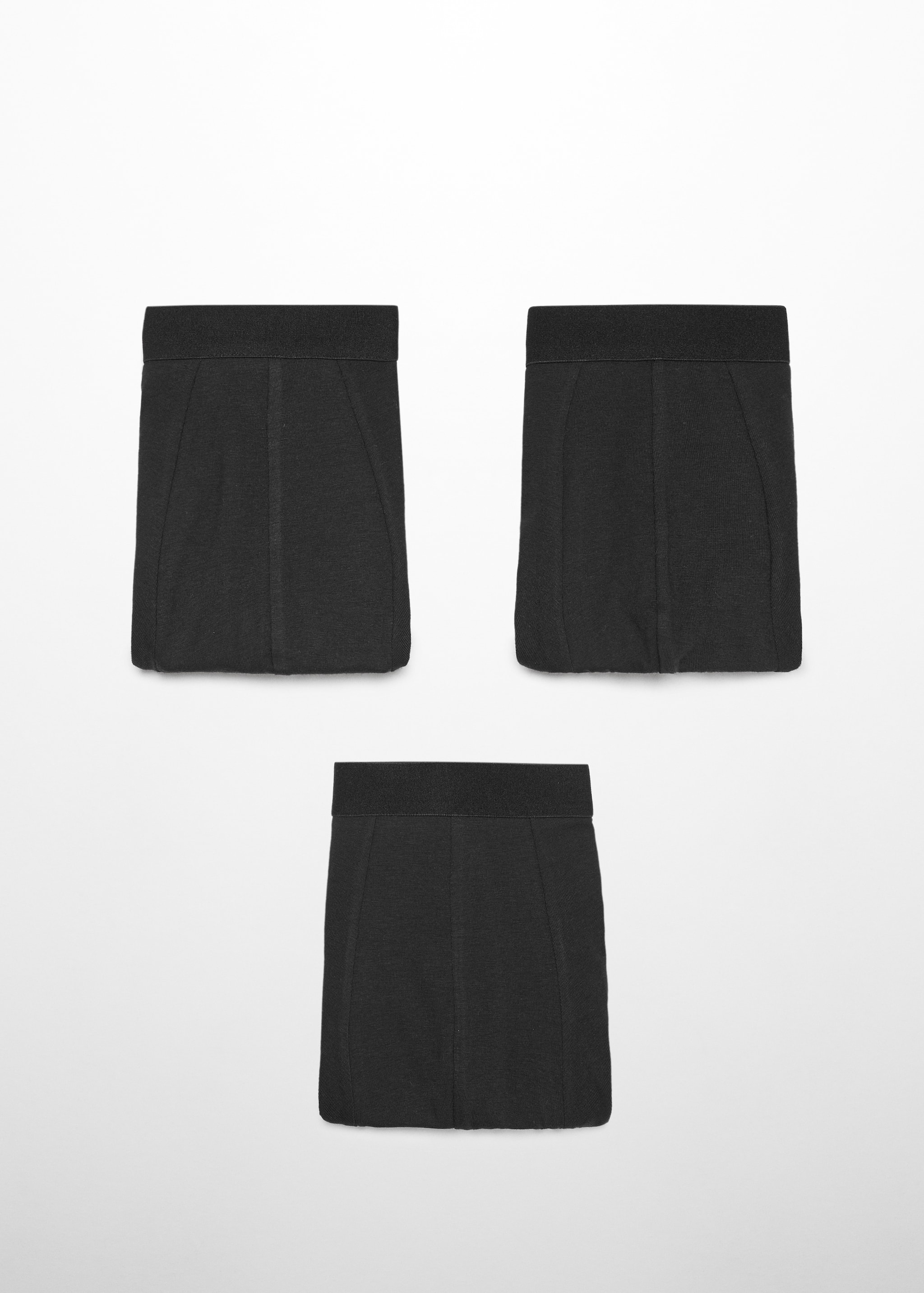 3-pack of black cotton boxer shorts - Article without model