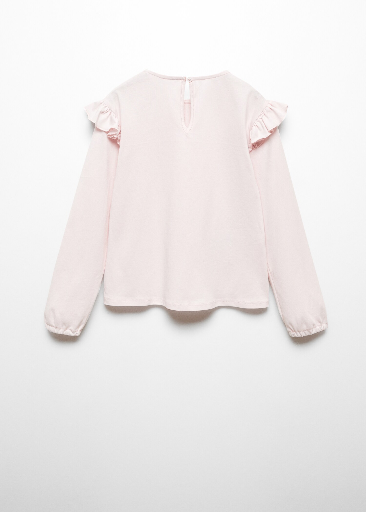 Long -sleeved t-shirt with ruffles - Reverse of the article