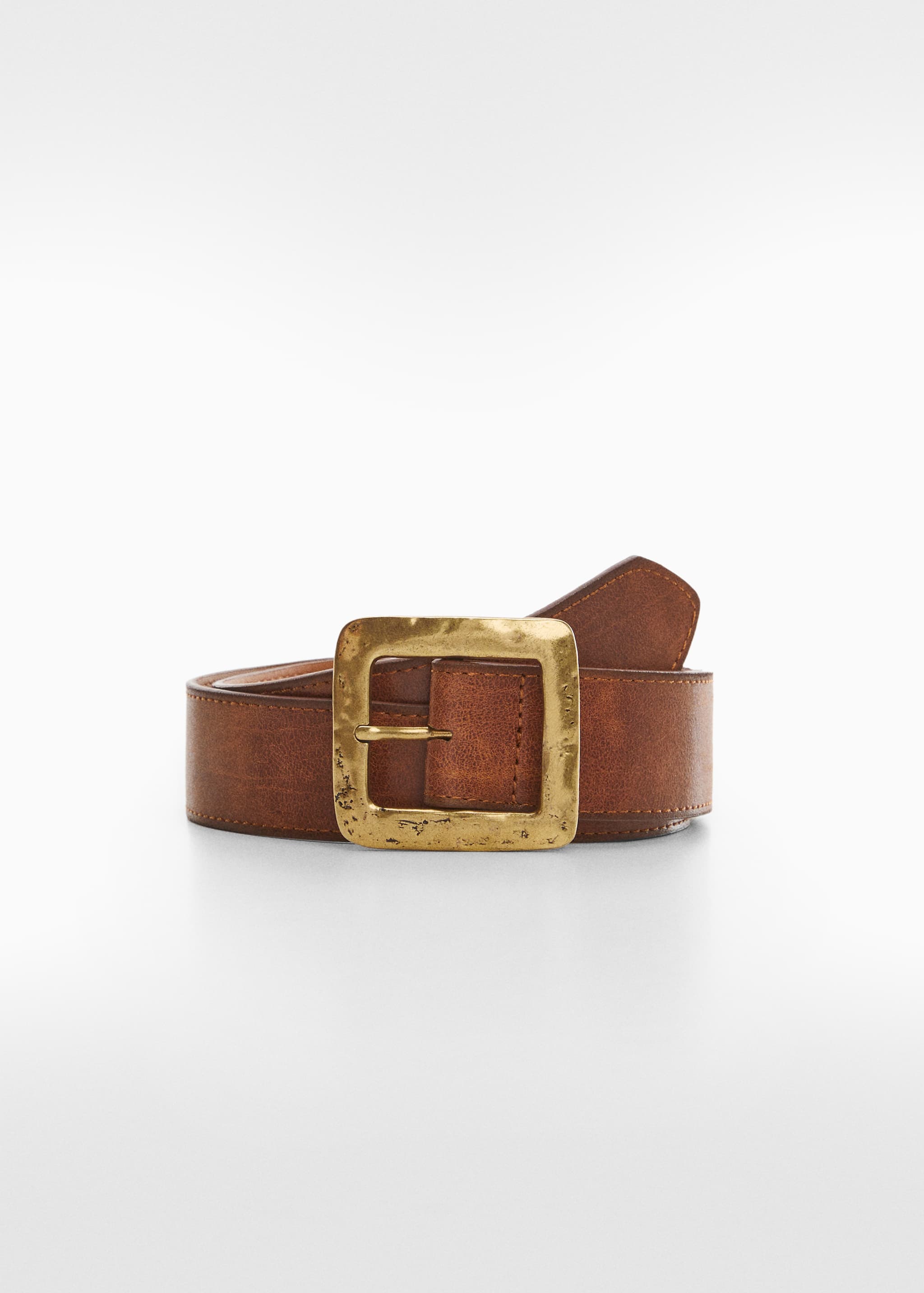Textured square buckle belt - Article without model