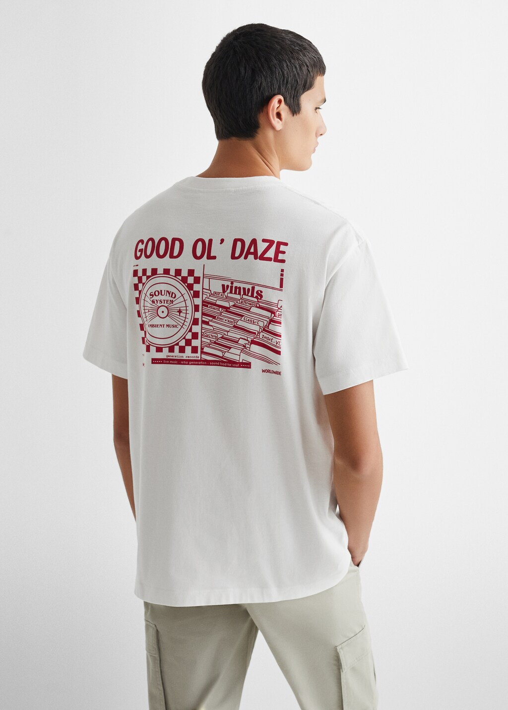 Shirt met achterkant print sale