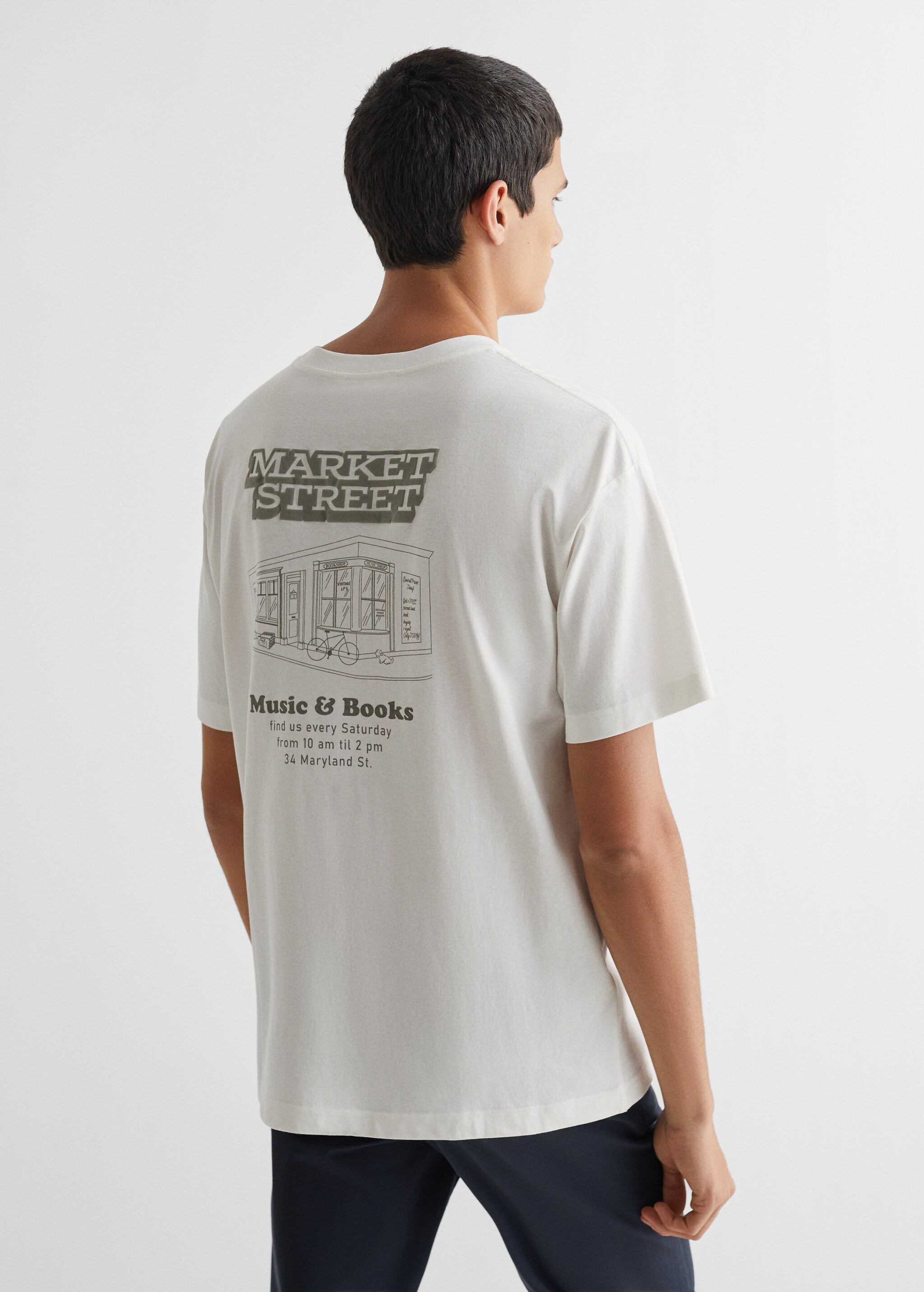 Printed message T-shirt - Reverse of the article