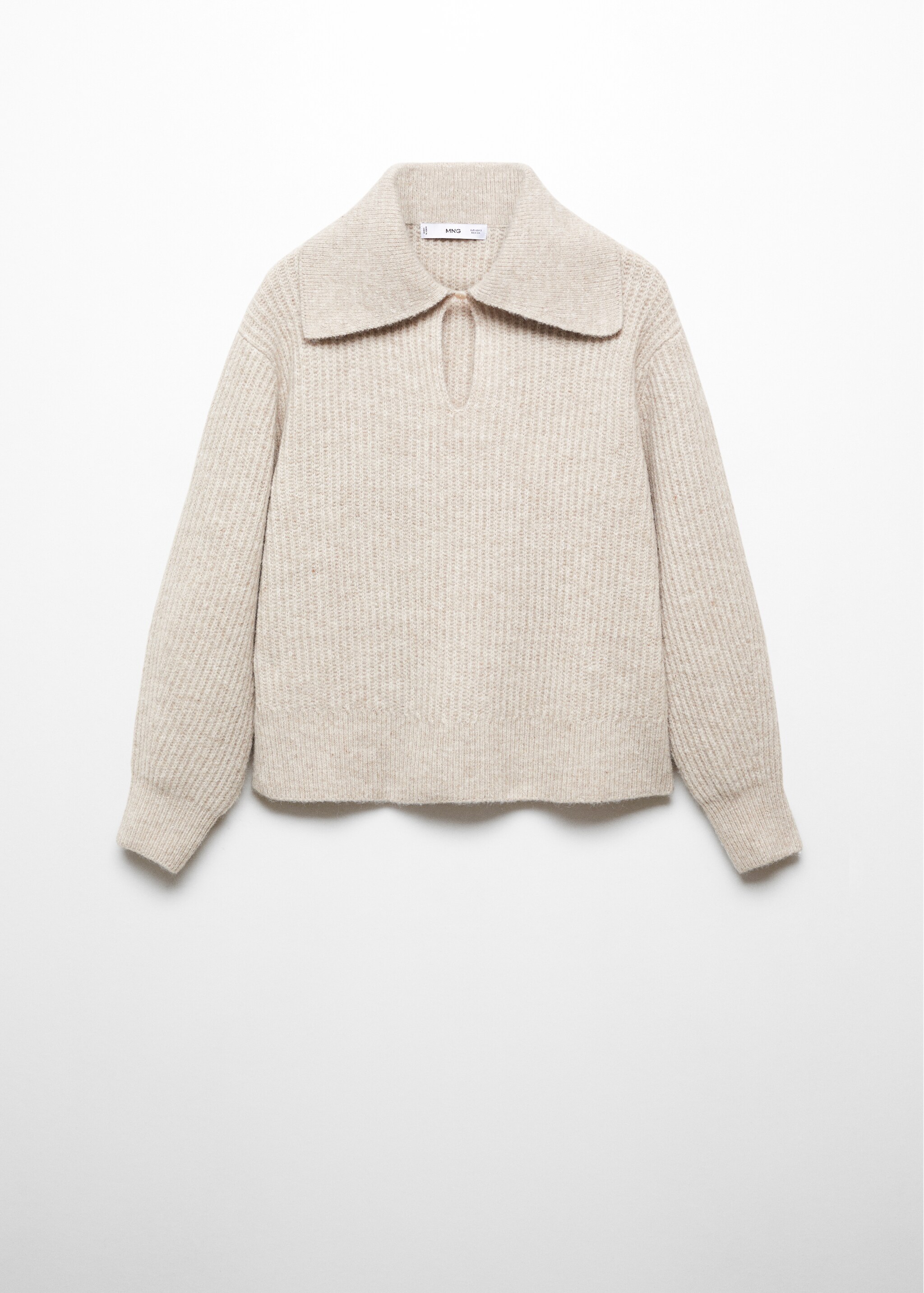 Camp-collar knit sweater - Article without model