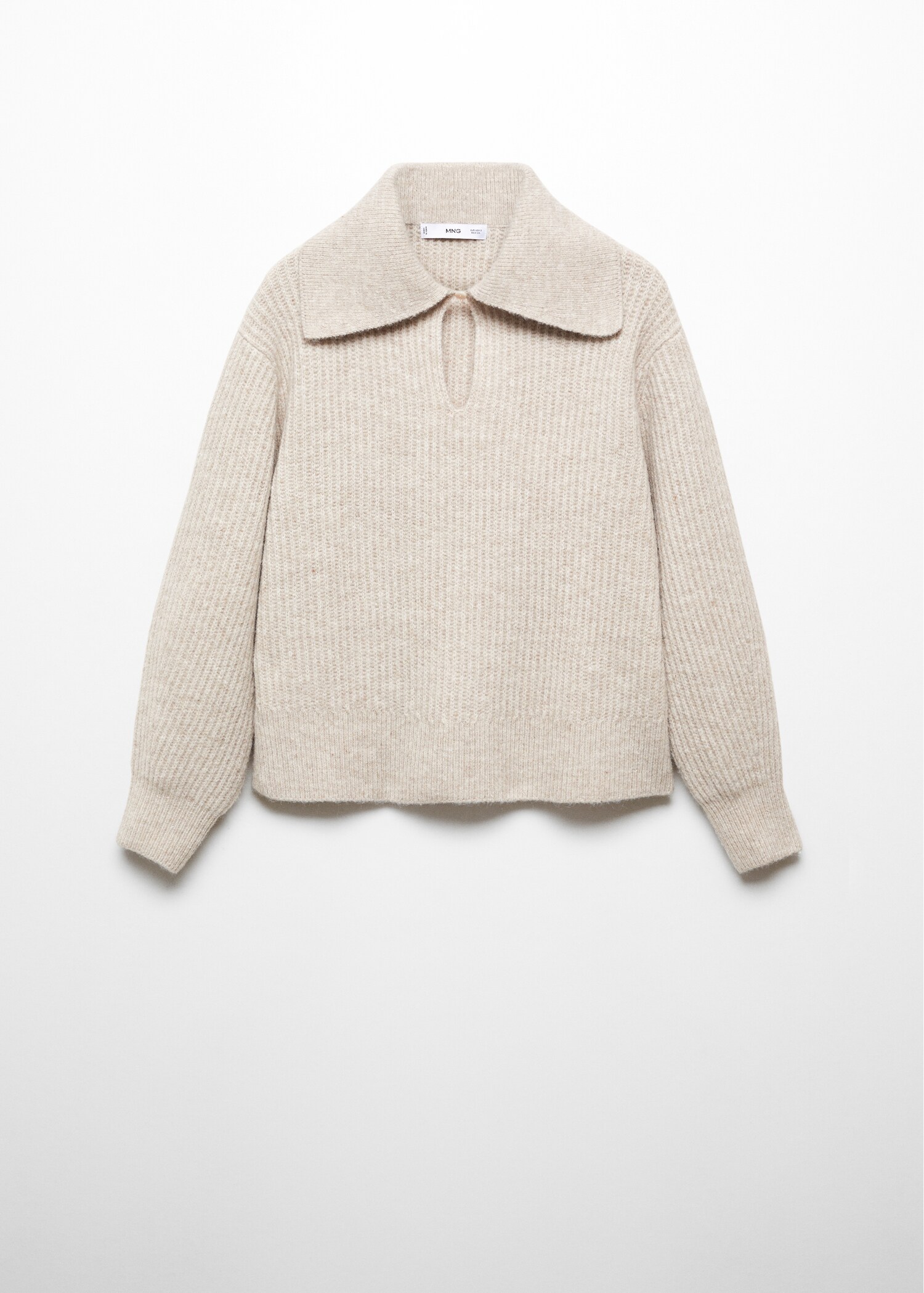 Camp-collar knit sweater - Article without model