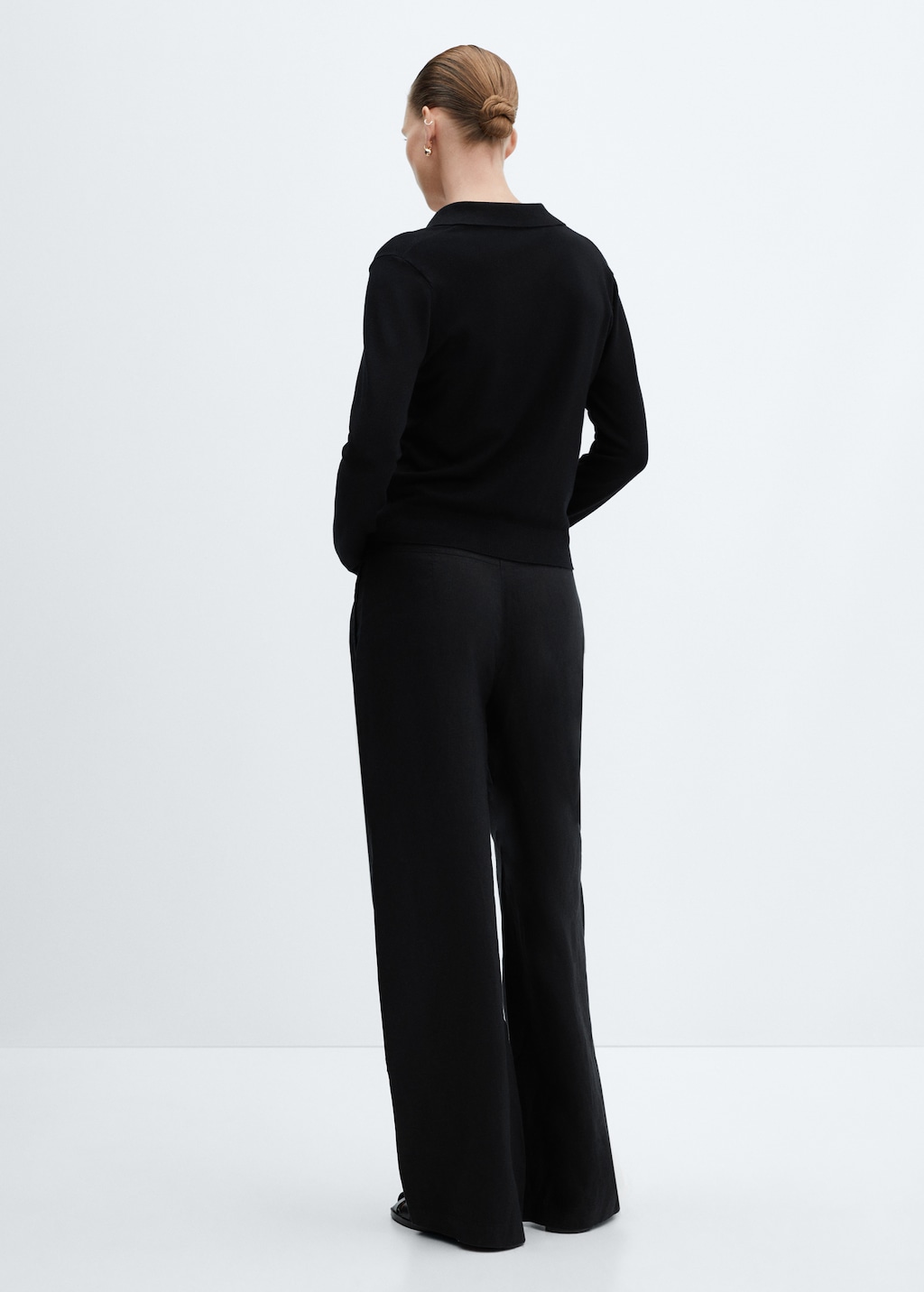 Knitted polo neck sweater Women MANGO Canada