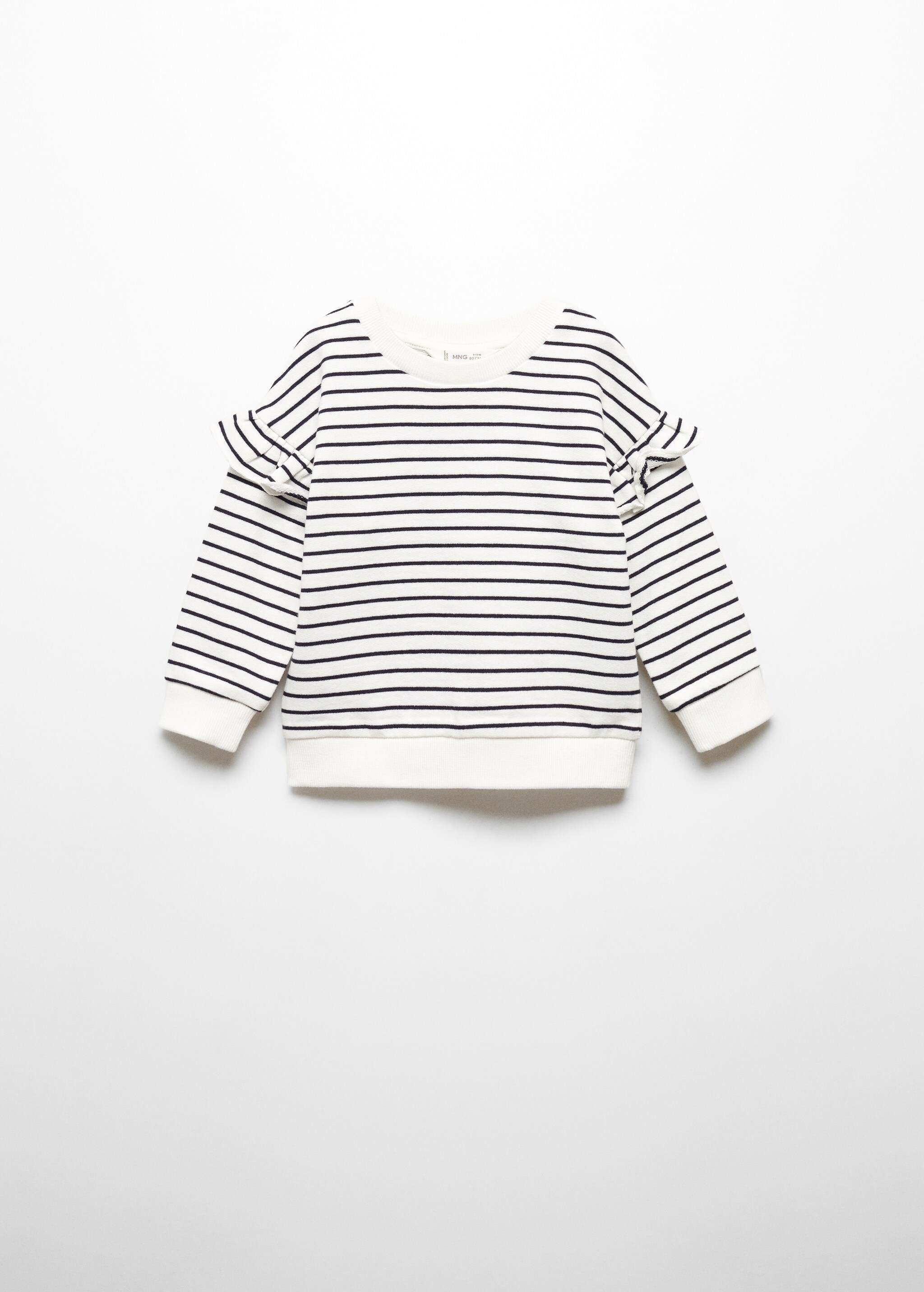 Ruffled striped sweatshirt - Article without model
