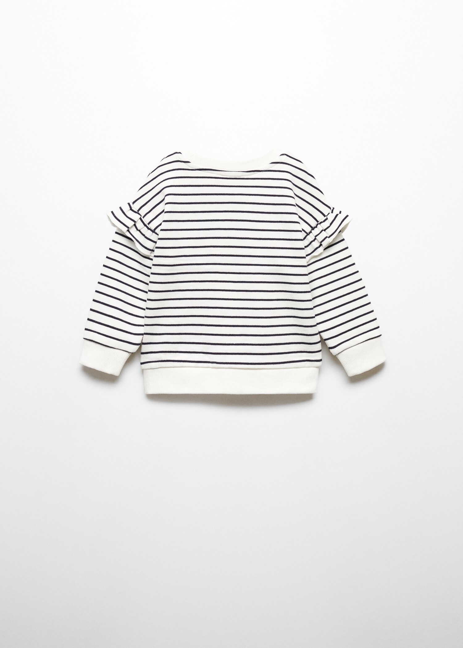 Ruffled striped sweatshirt - Reverse of the article