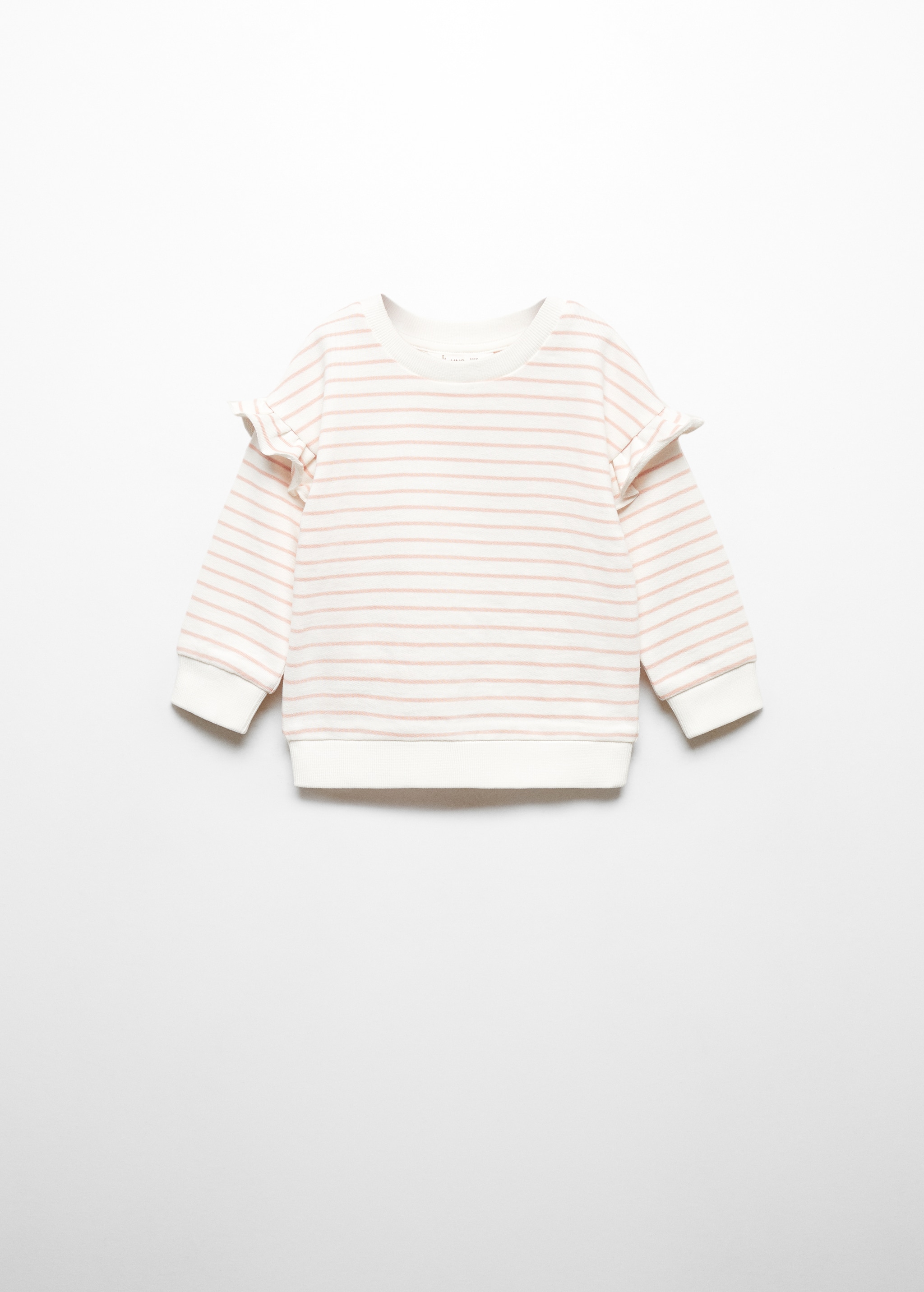 Ruffled striped sweatshirt - Article without model