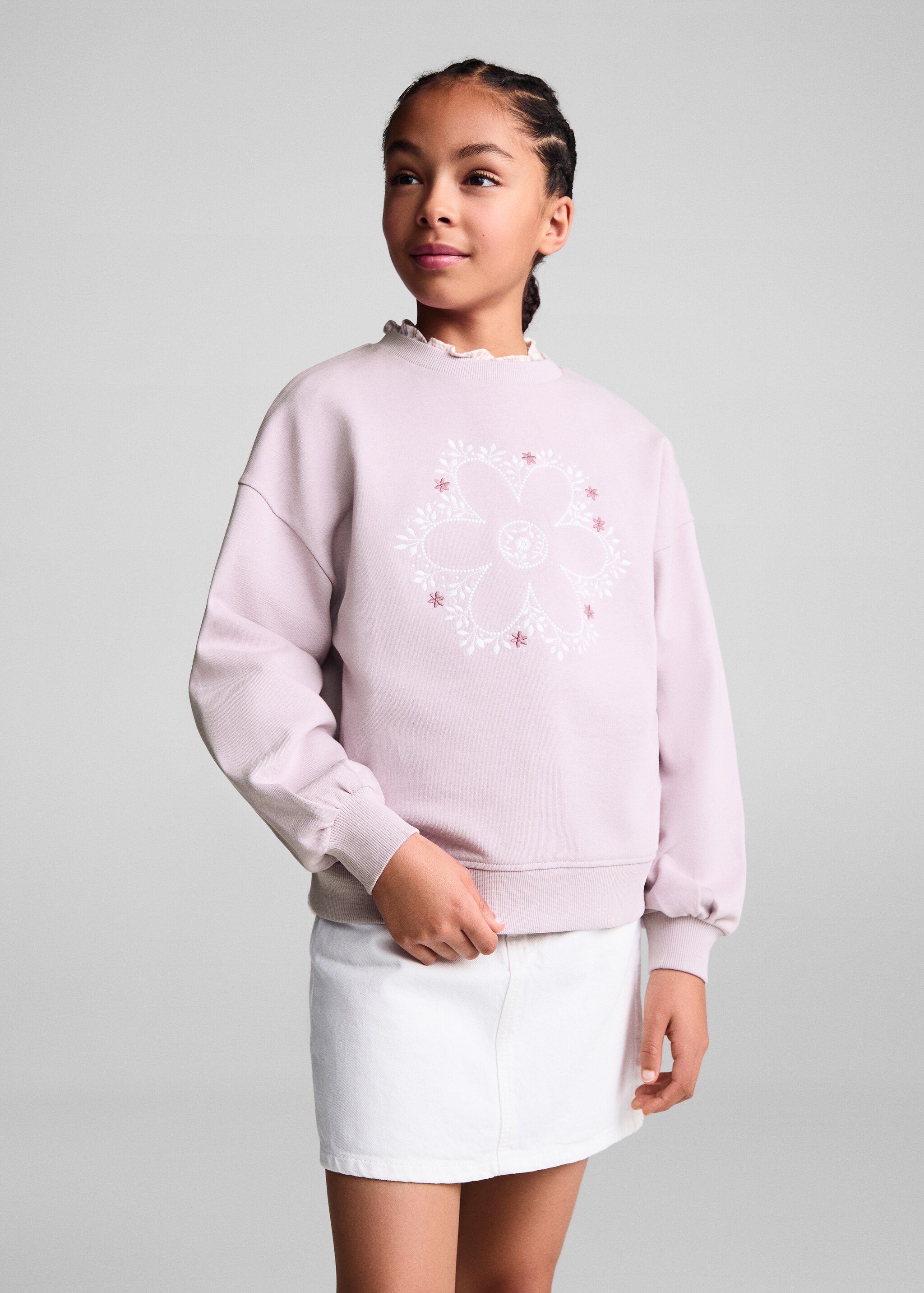 Sweat-shirt coton imprimé - Plan moyen