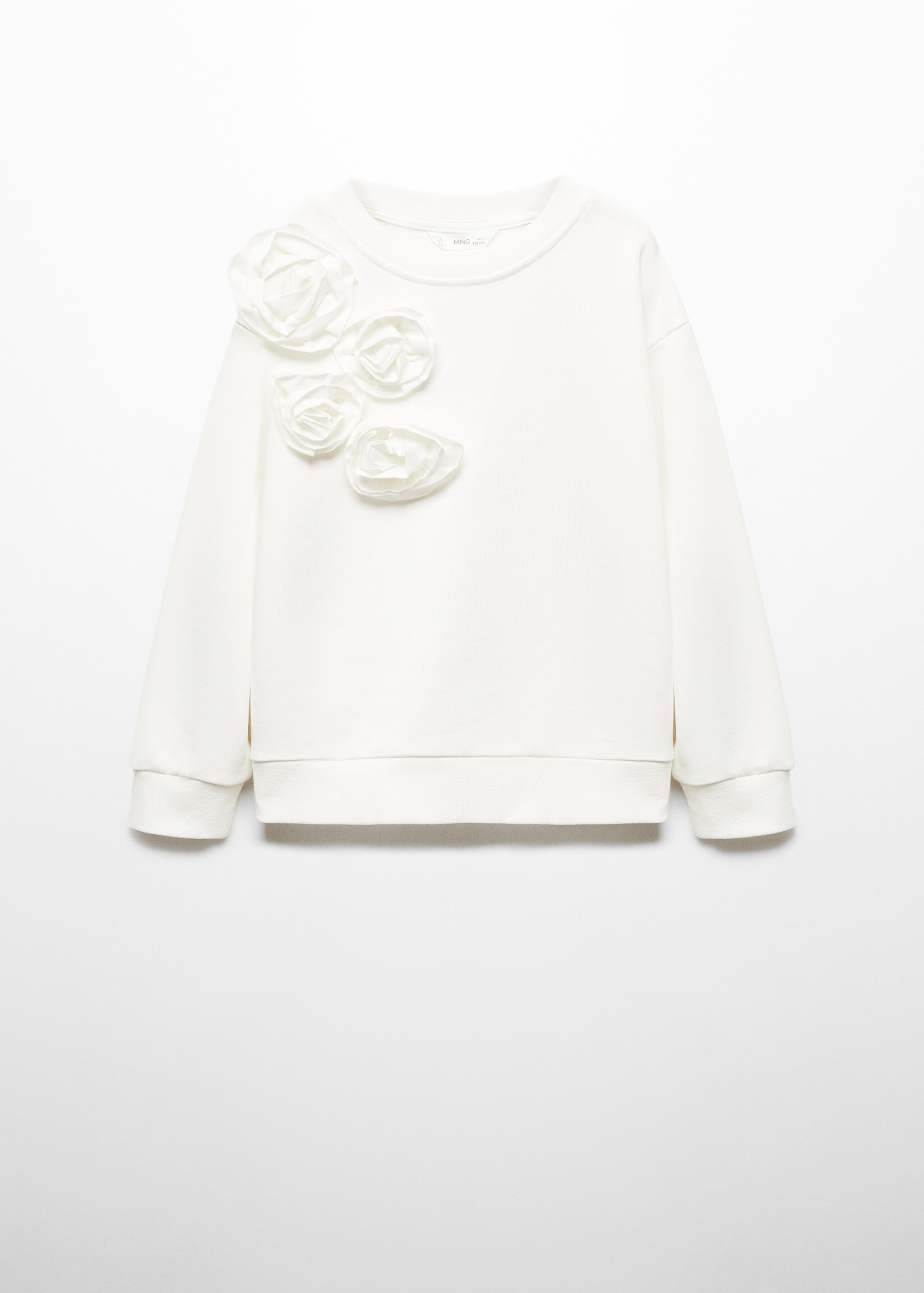 Sweatshirt de flores com relevo - Artigo sem modelo