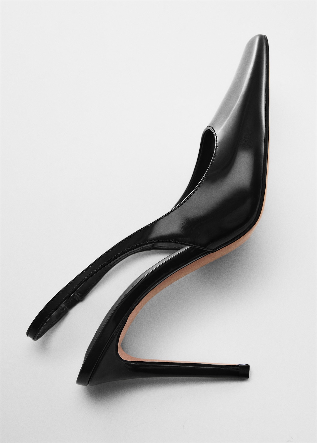 Sling back leather shoes - Women | MANGO Japan