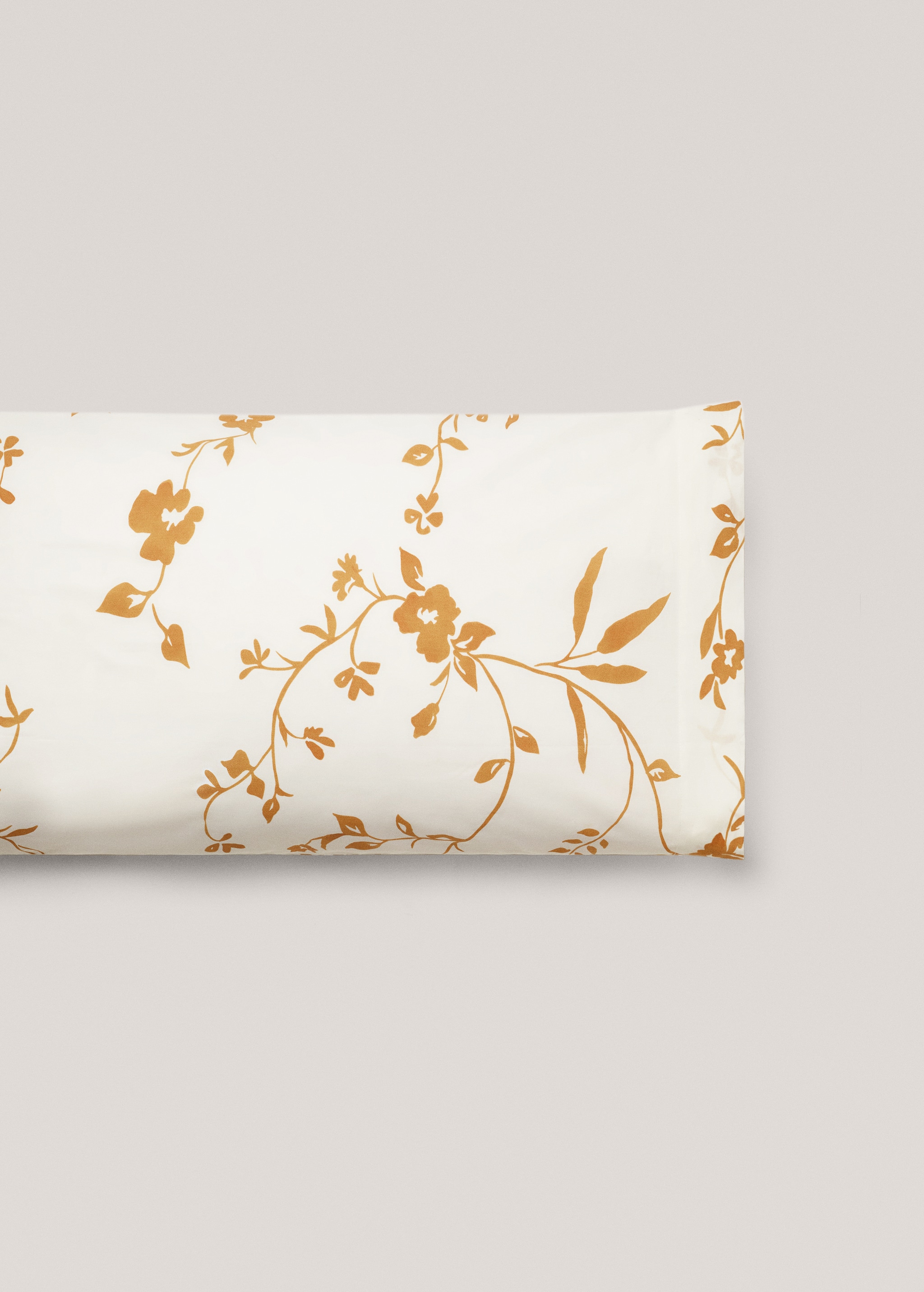 Cotton pillowcase with flower design 45x110cm - Article without model