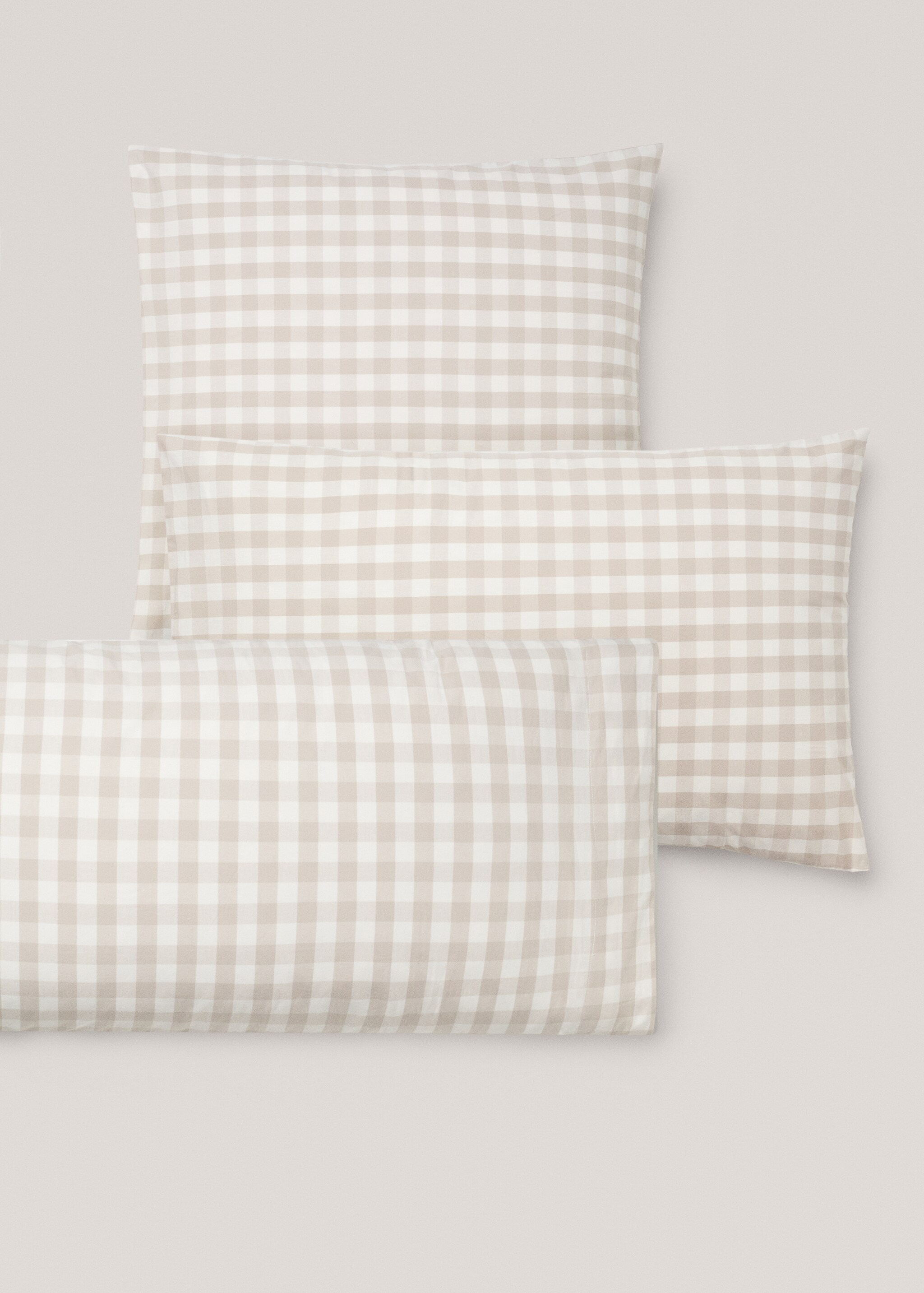 Checkered cotton pillowcase 60x60cm - Details of the article 4