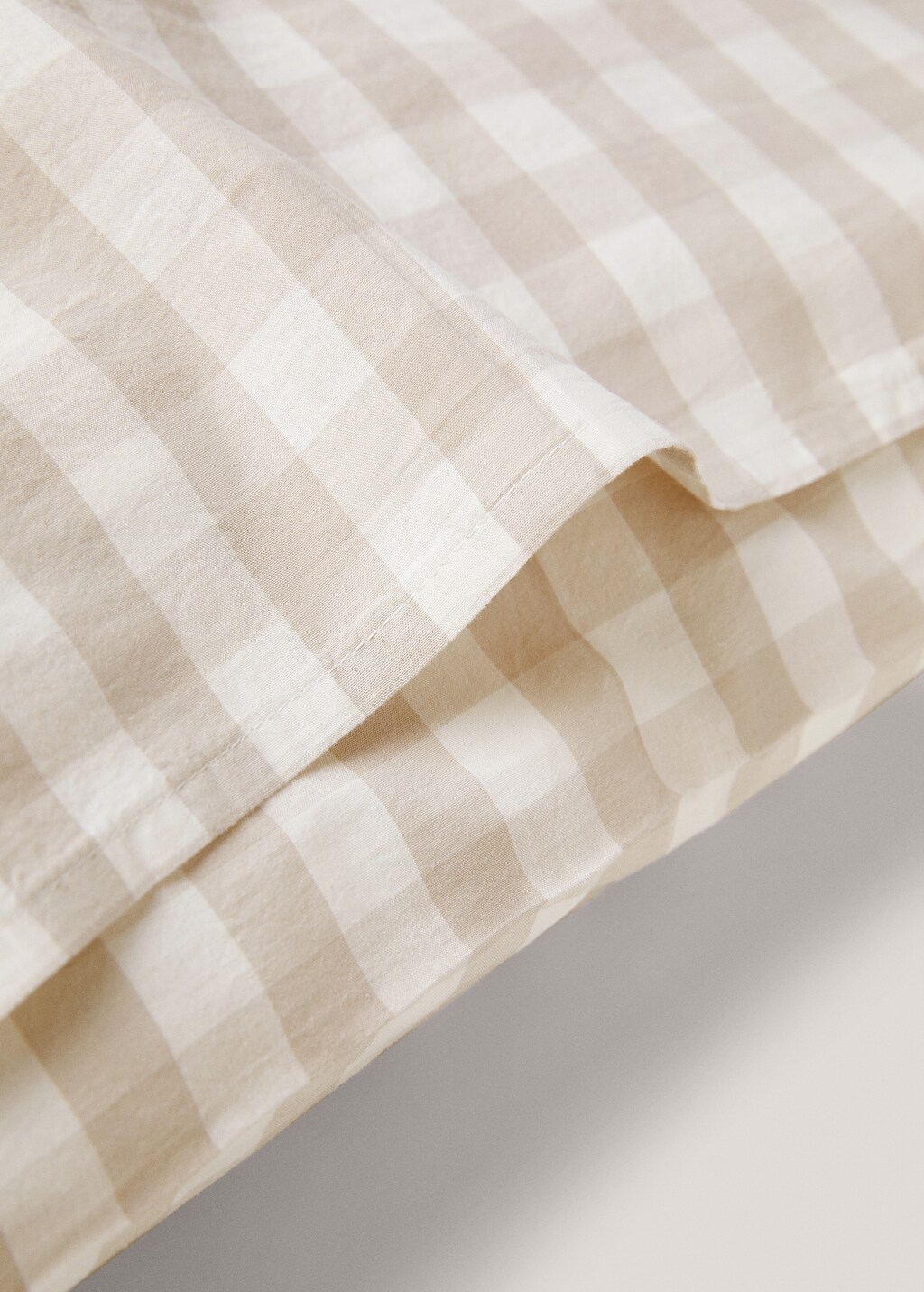 Checkered cotton pillowcase 50x75cm Home MANGO United Kingdom