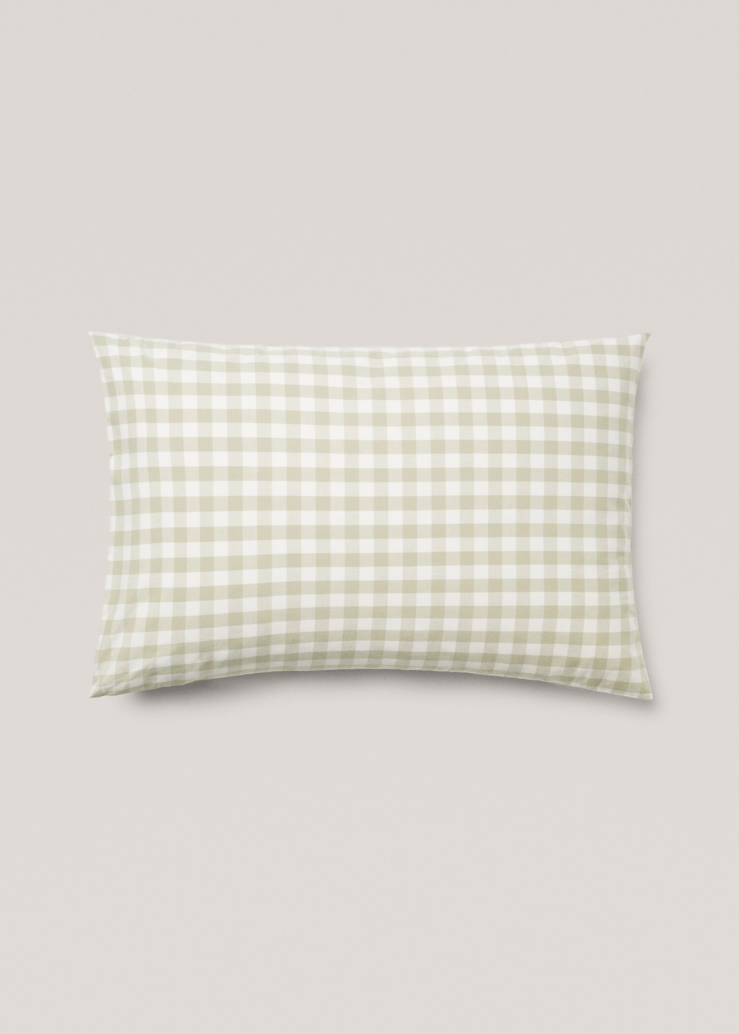 Checkered cotton pillowcase 50x75cm - Article without model