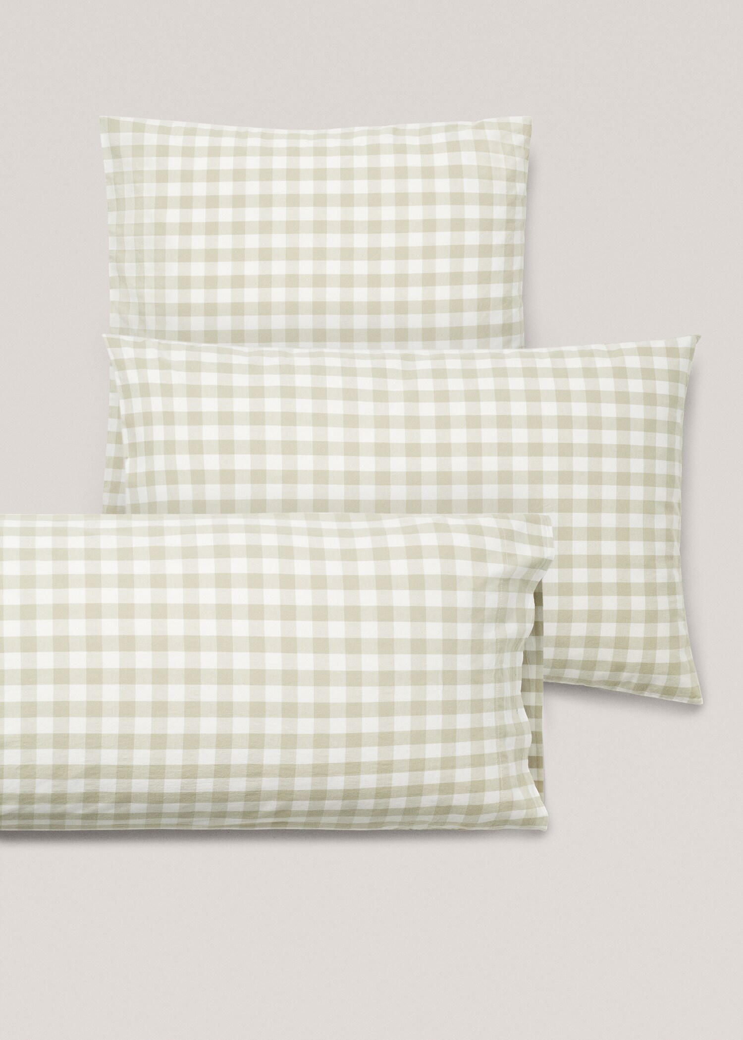 Checkered cotton pillowcase 50x75cm - Details of the article 4