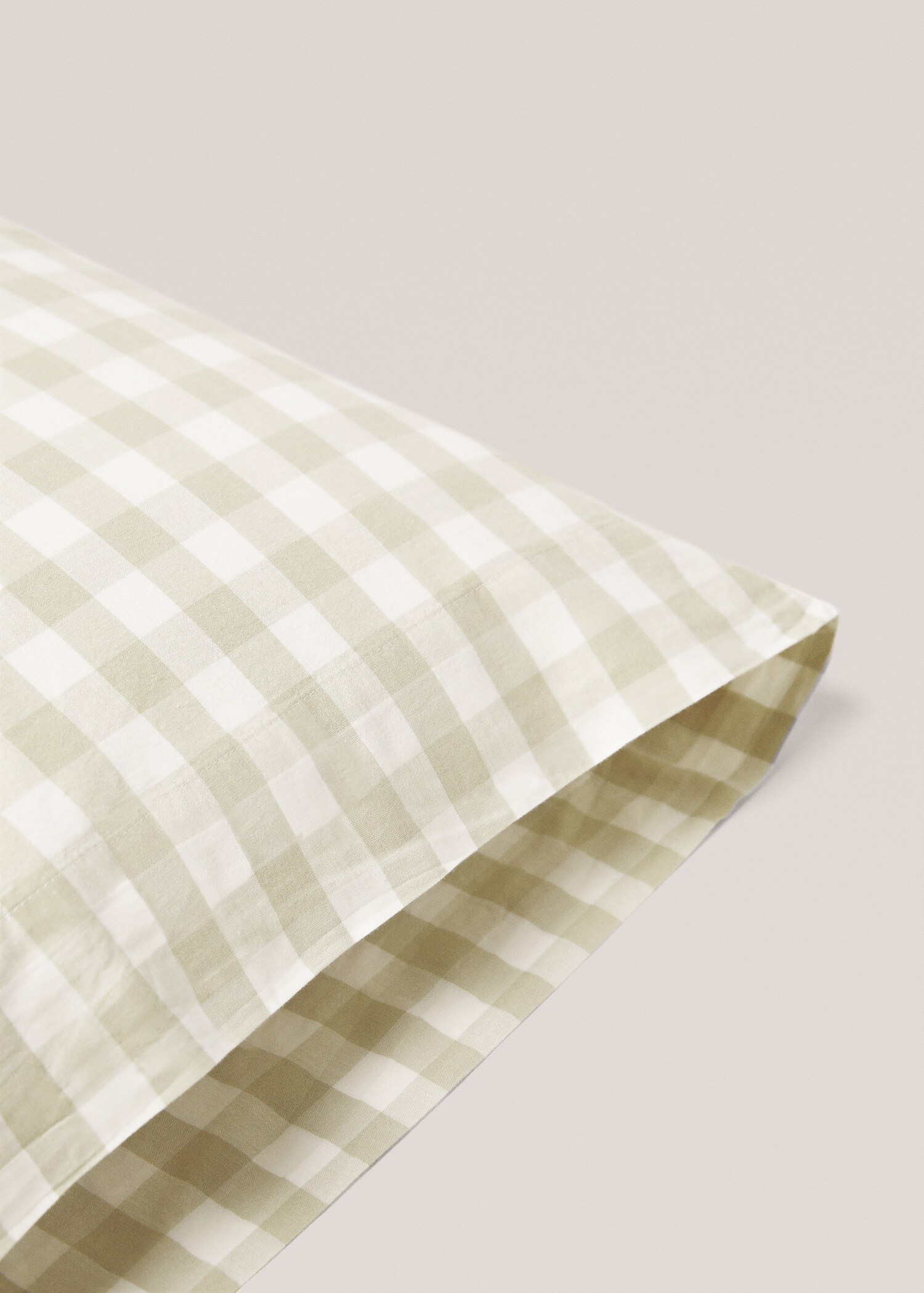Check cotton pillowcase 45x110cm - Details of the article 2