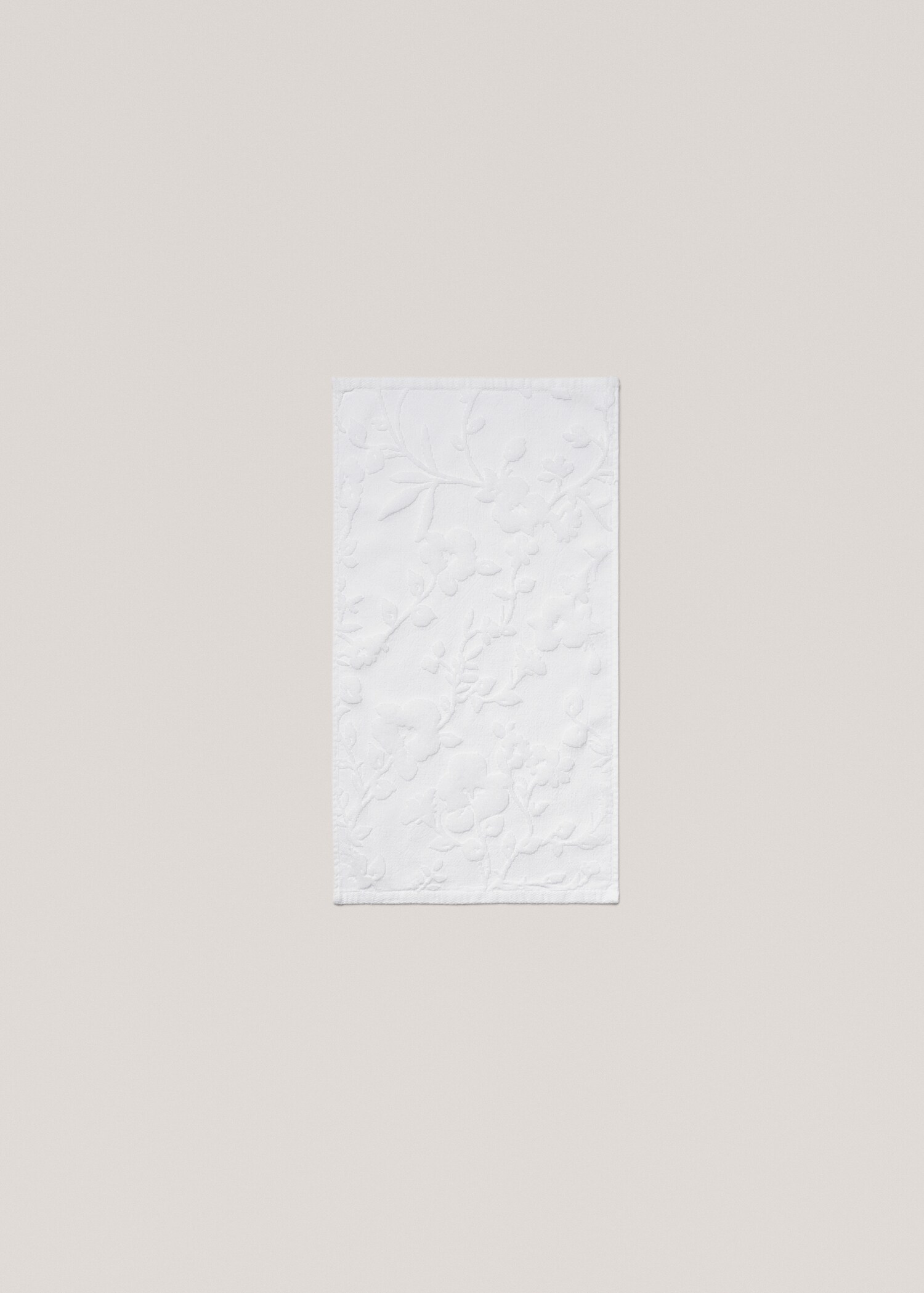 Ręcznik do twarzy z żakardowym wzorem w kwiaty 30 x 50 cm - Szczegóły artykułu 3