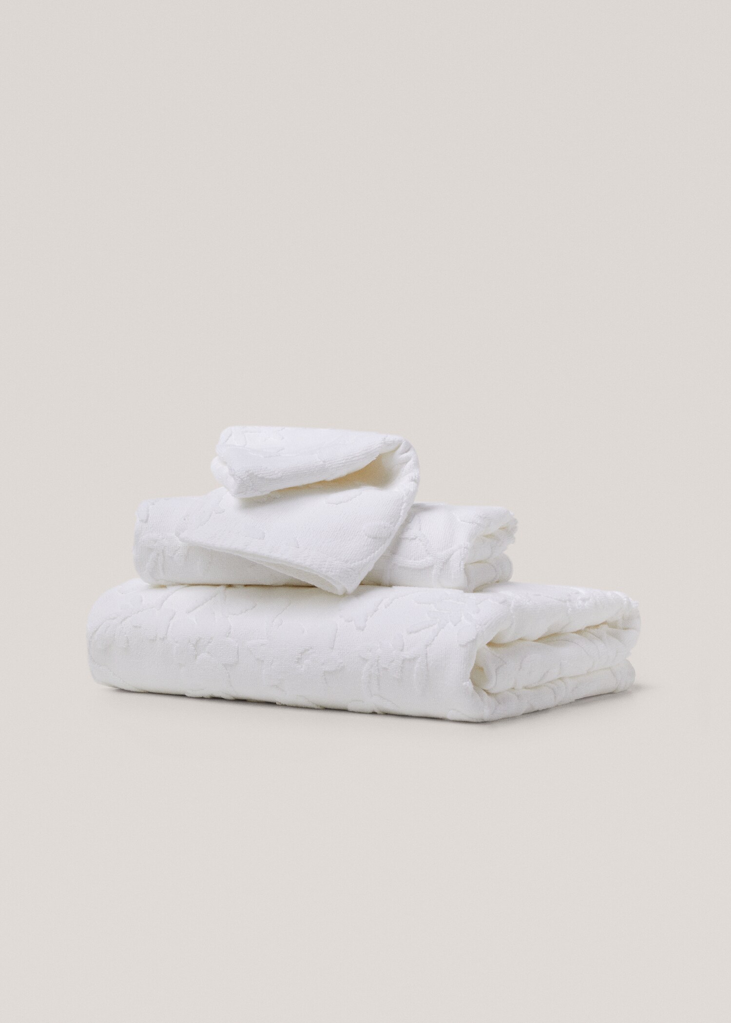 Asciugamano bidet jacquard fiore 50x90 cm - Articolo senza modello