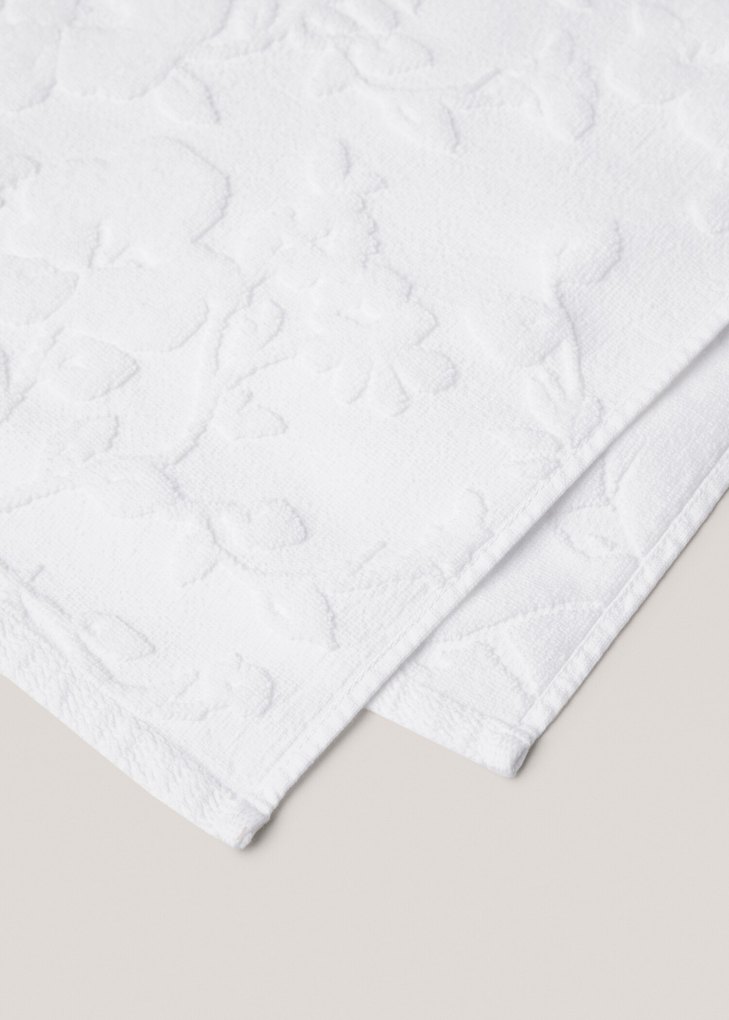Asciugamano bidet jacquard fiore 50x90 cm - Dettaglio dell'articolo 2