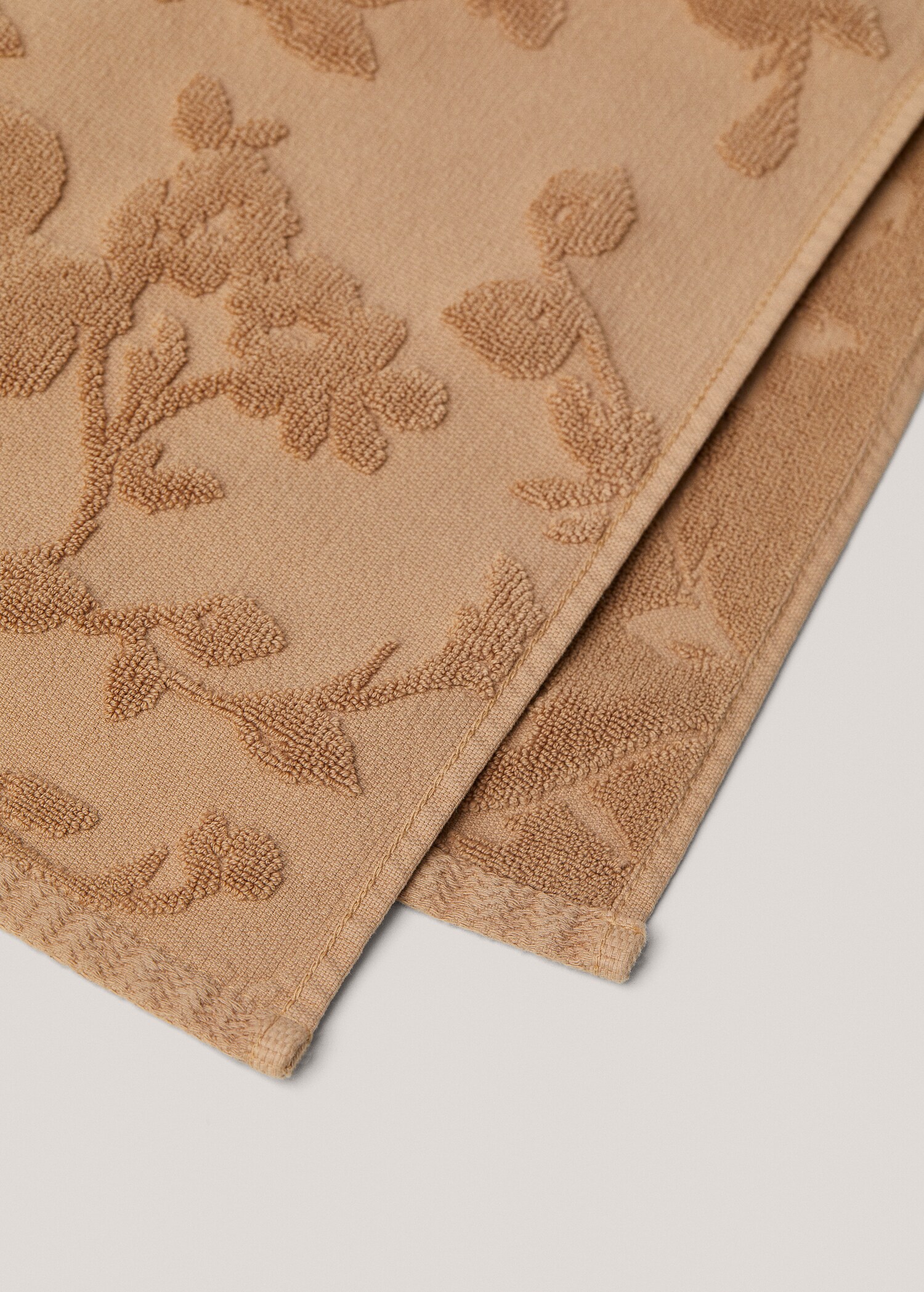 Toalla lavabo jacquard flor 50x90cm - Detalle del artículo 2