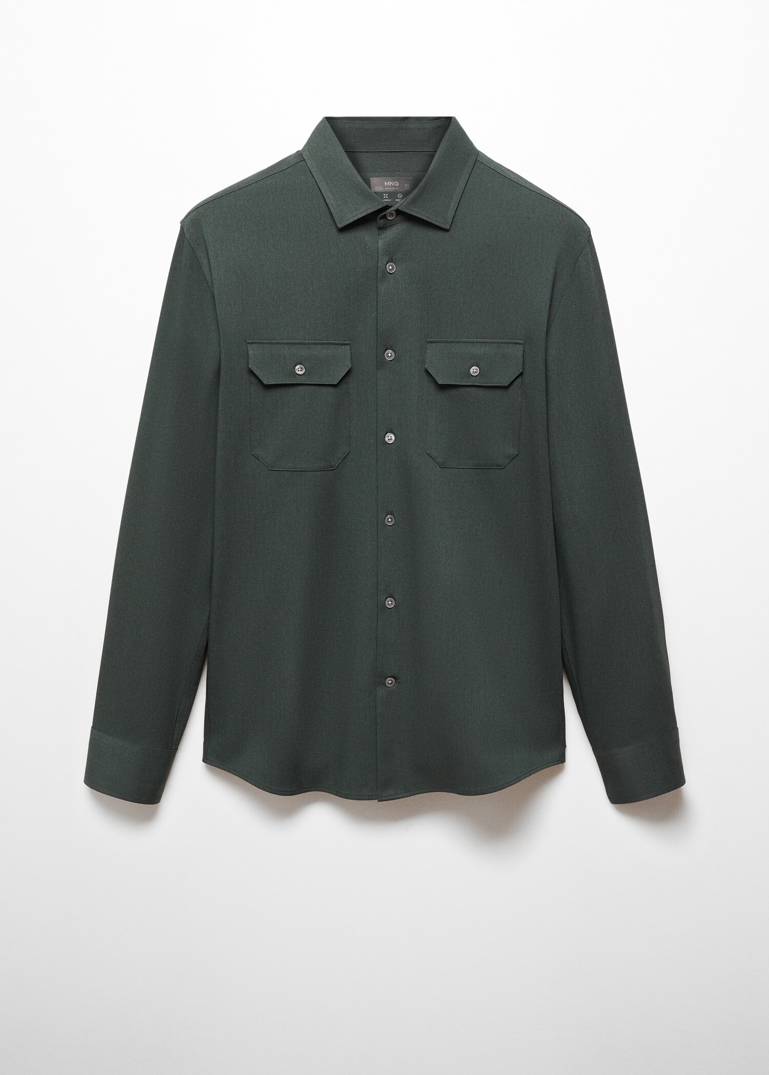 Overshirt with stretch fabric pockets - Article without model