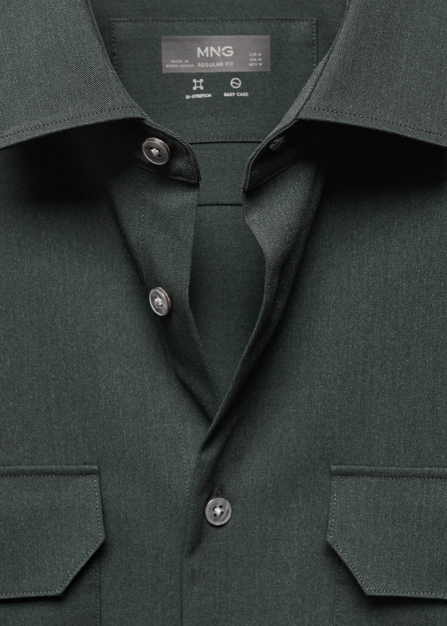 Overshirt with stretch fabric pockets - Details of the article 8