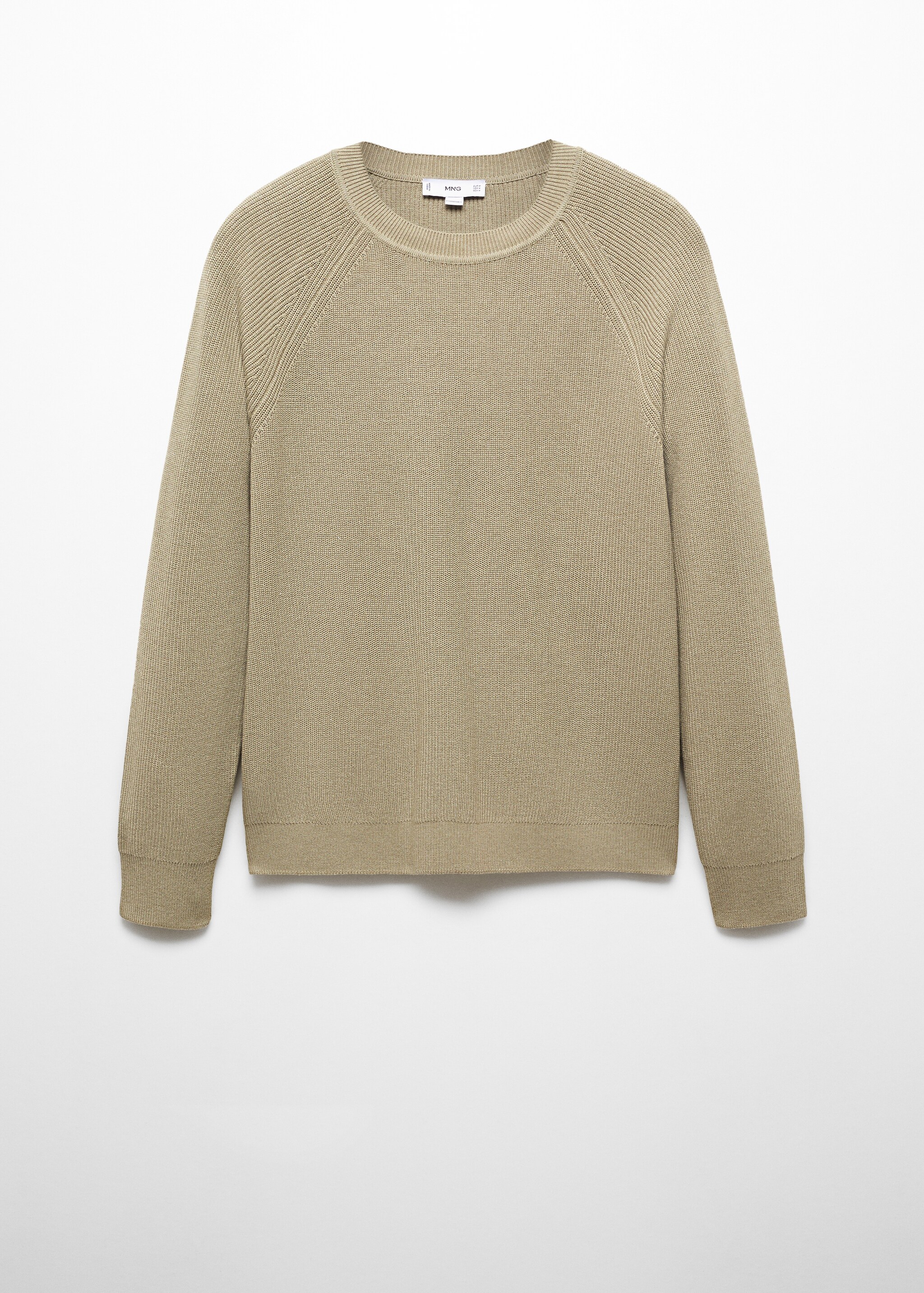 Prążkowany sweter z okrągłym dekoltem - Artykuł bez modela/modelki