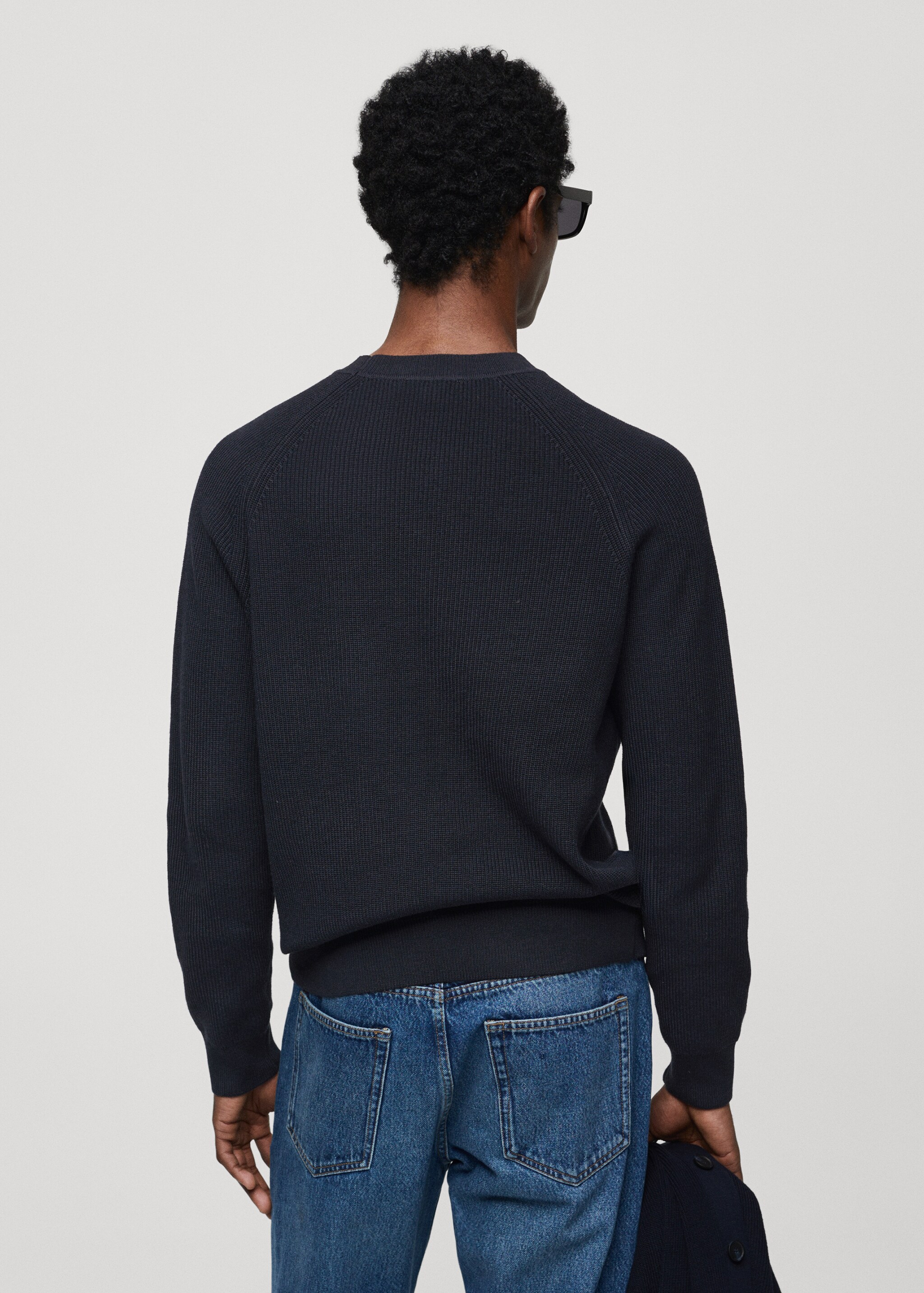 Ribbed round-neck sweater  - Reverse of the article