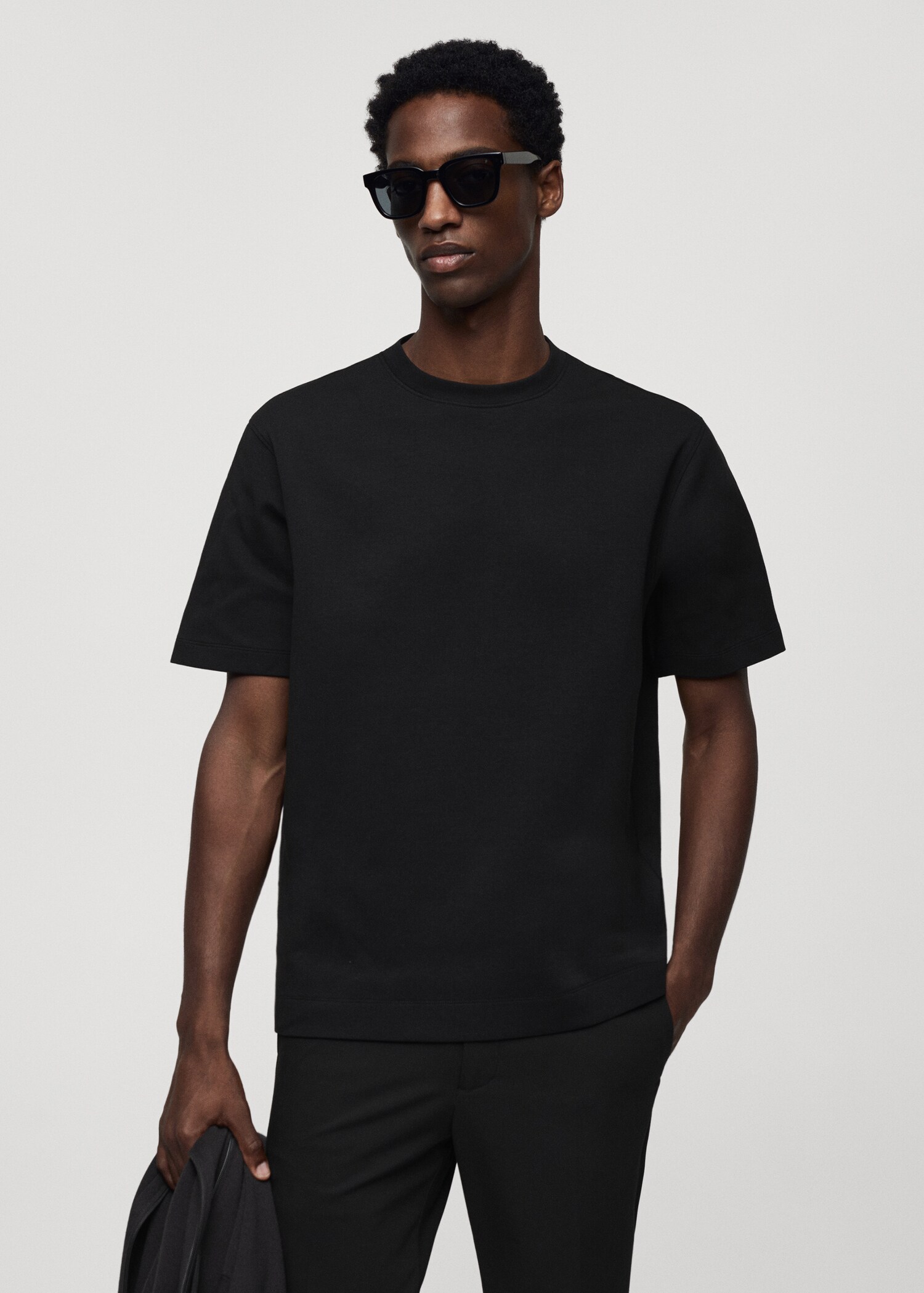Katoenen T-shirt van een dikke stof - Middenvlak