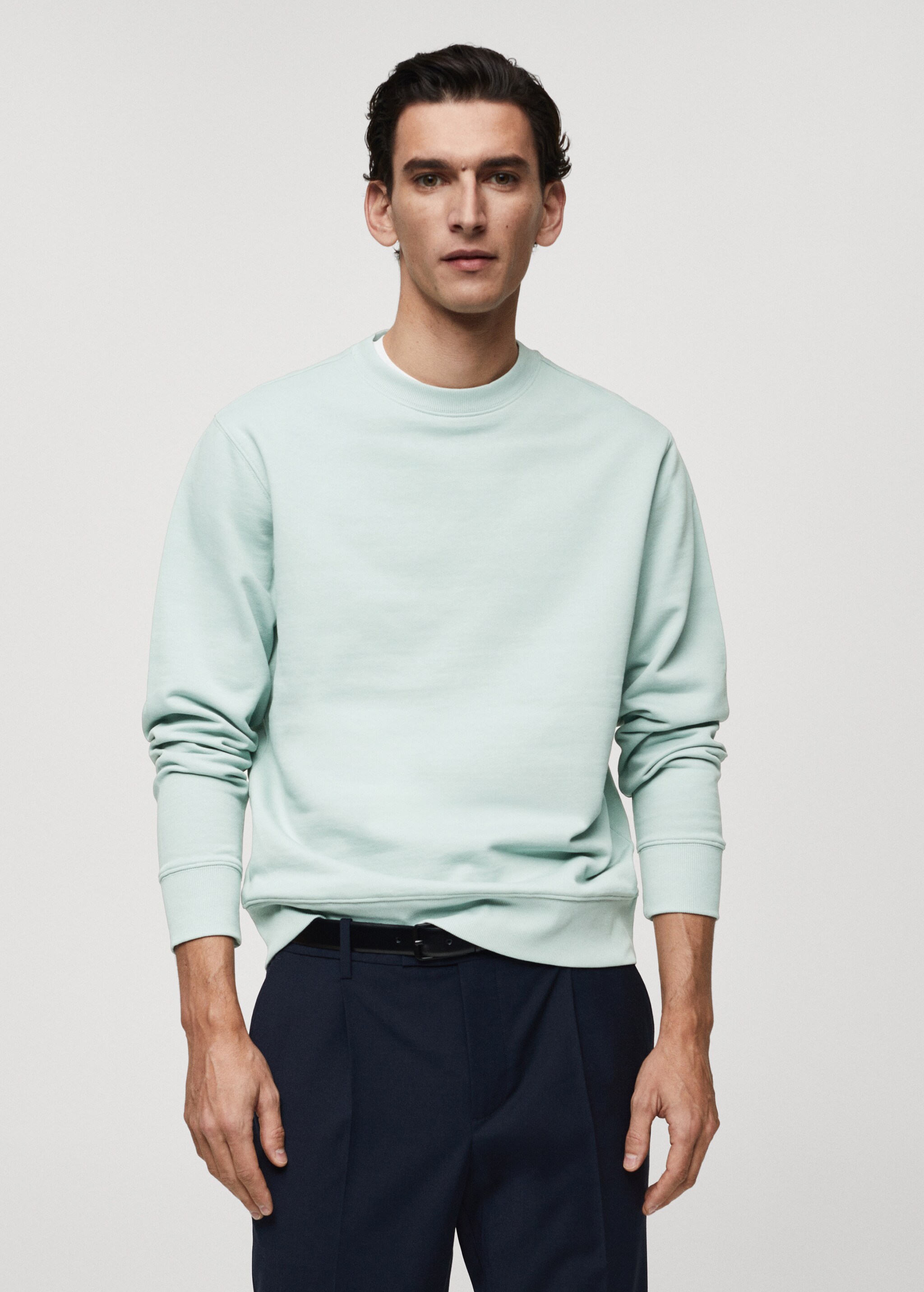 Basic sweatshirt 100% katoen - Middenvlak