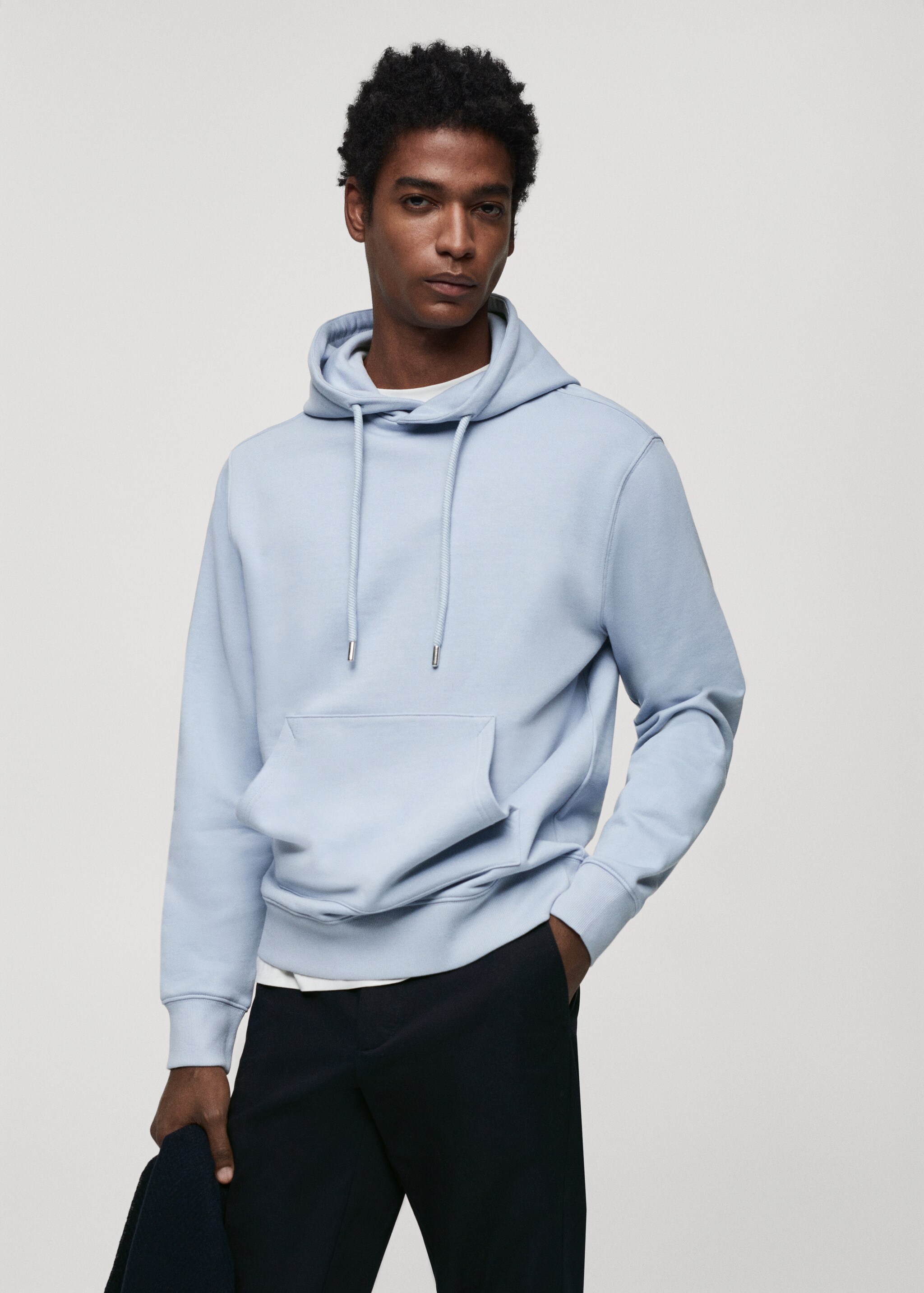 Sweatshirt leve de algodão com capuz - Plano médio