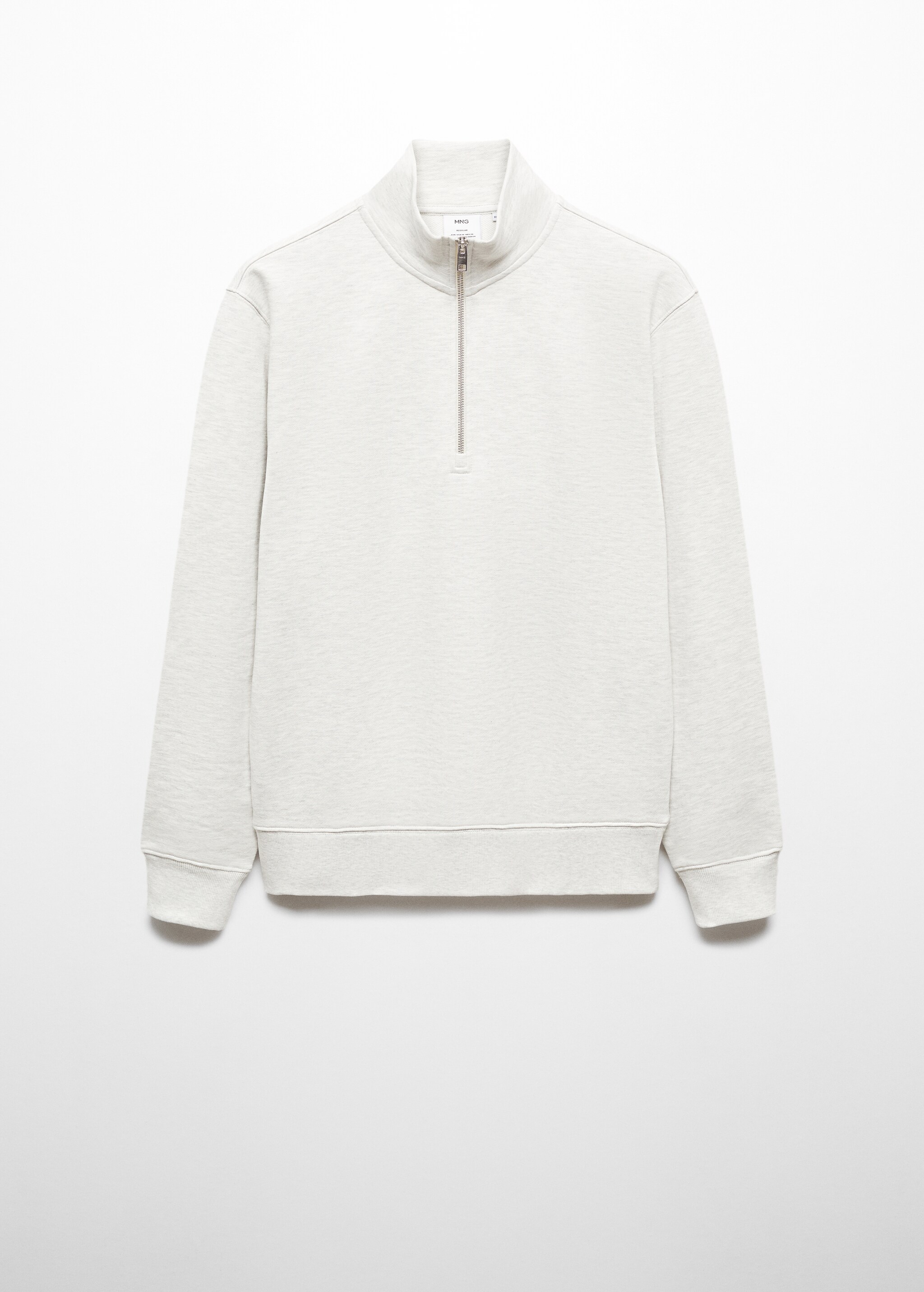 Sweatshirt de algodão com fecho de correr - Artigo sem modelo