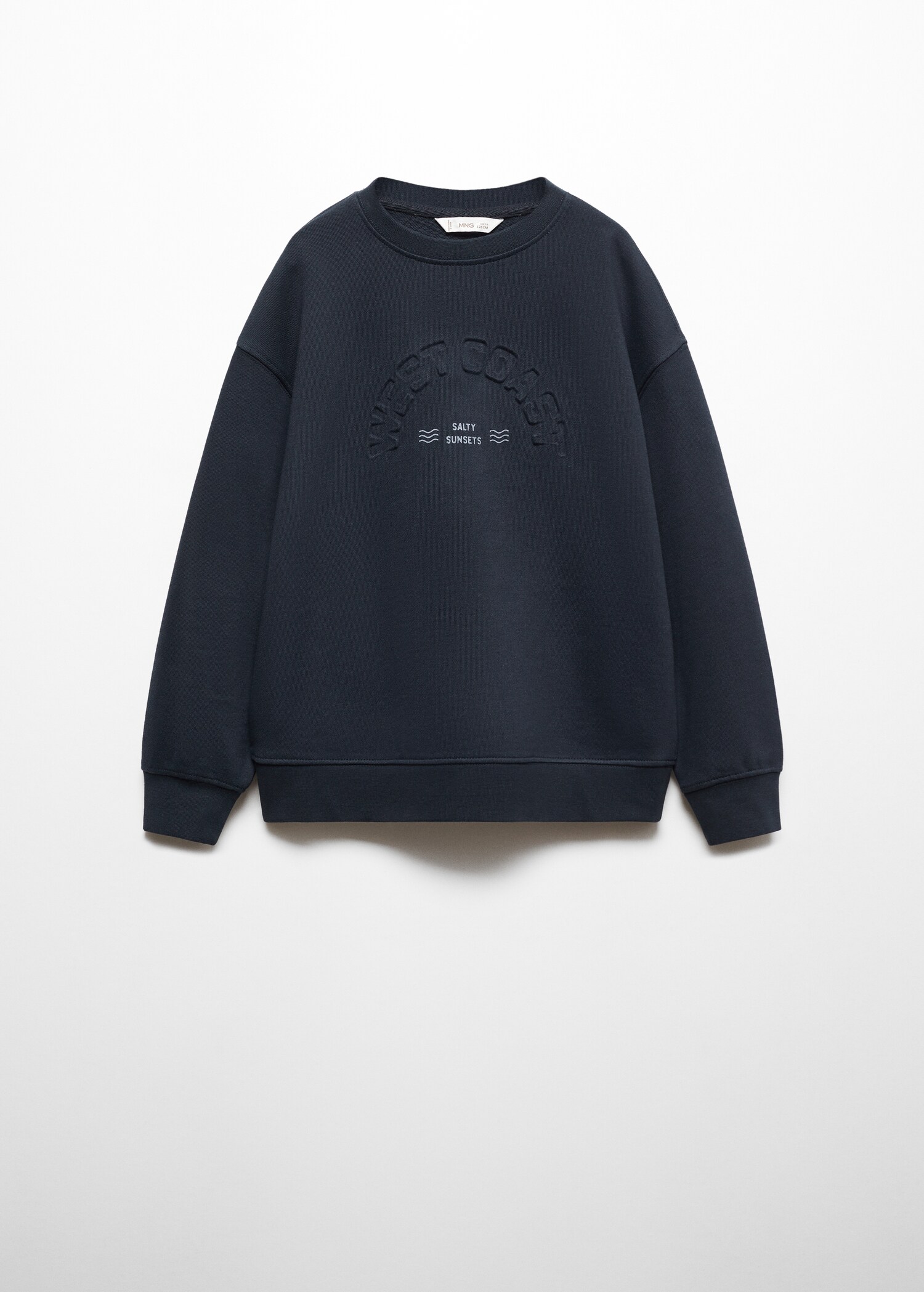 Embossed message sweatshirt - Article without model