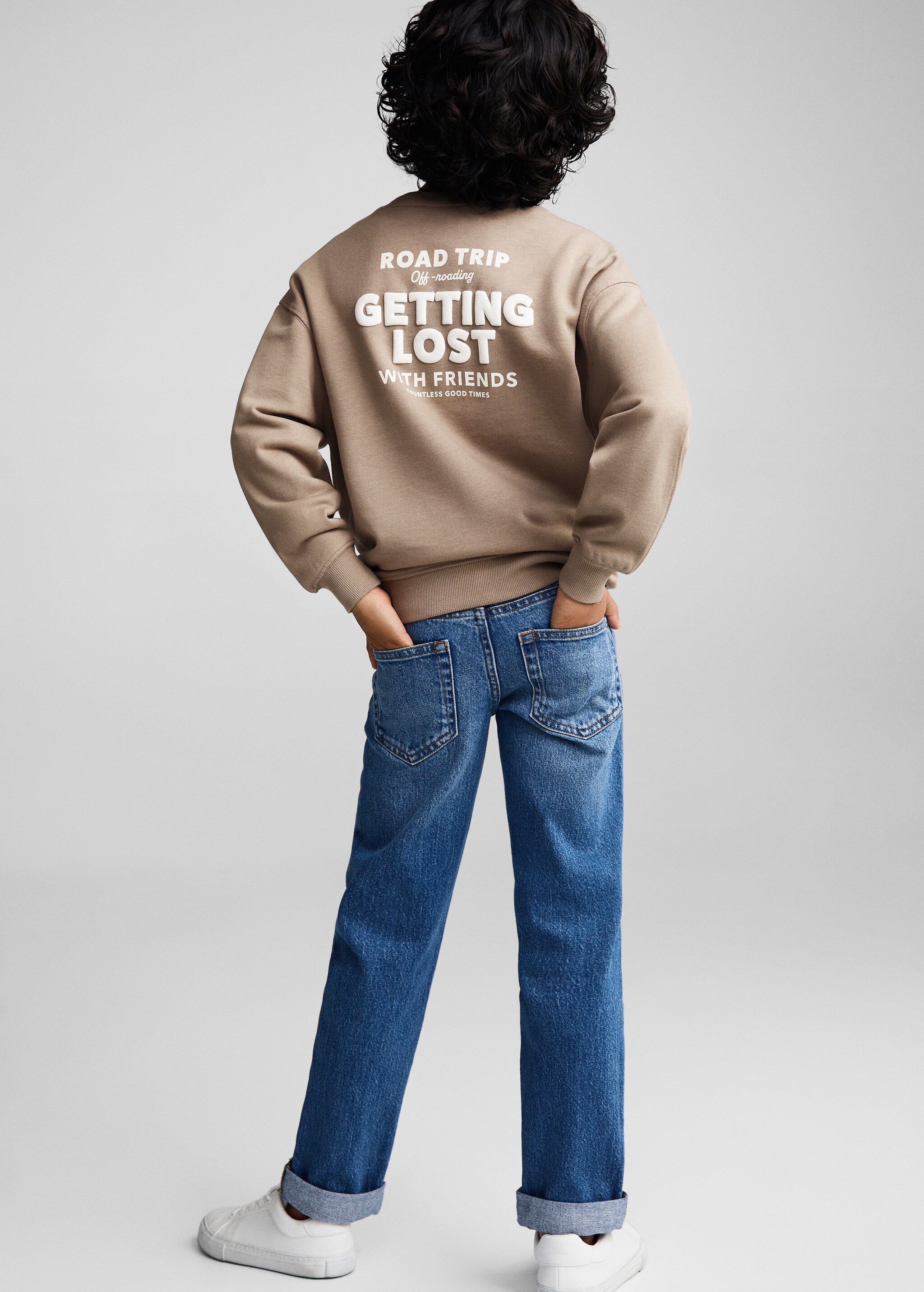 Message cotton sweatshirt - Reverse of the article