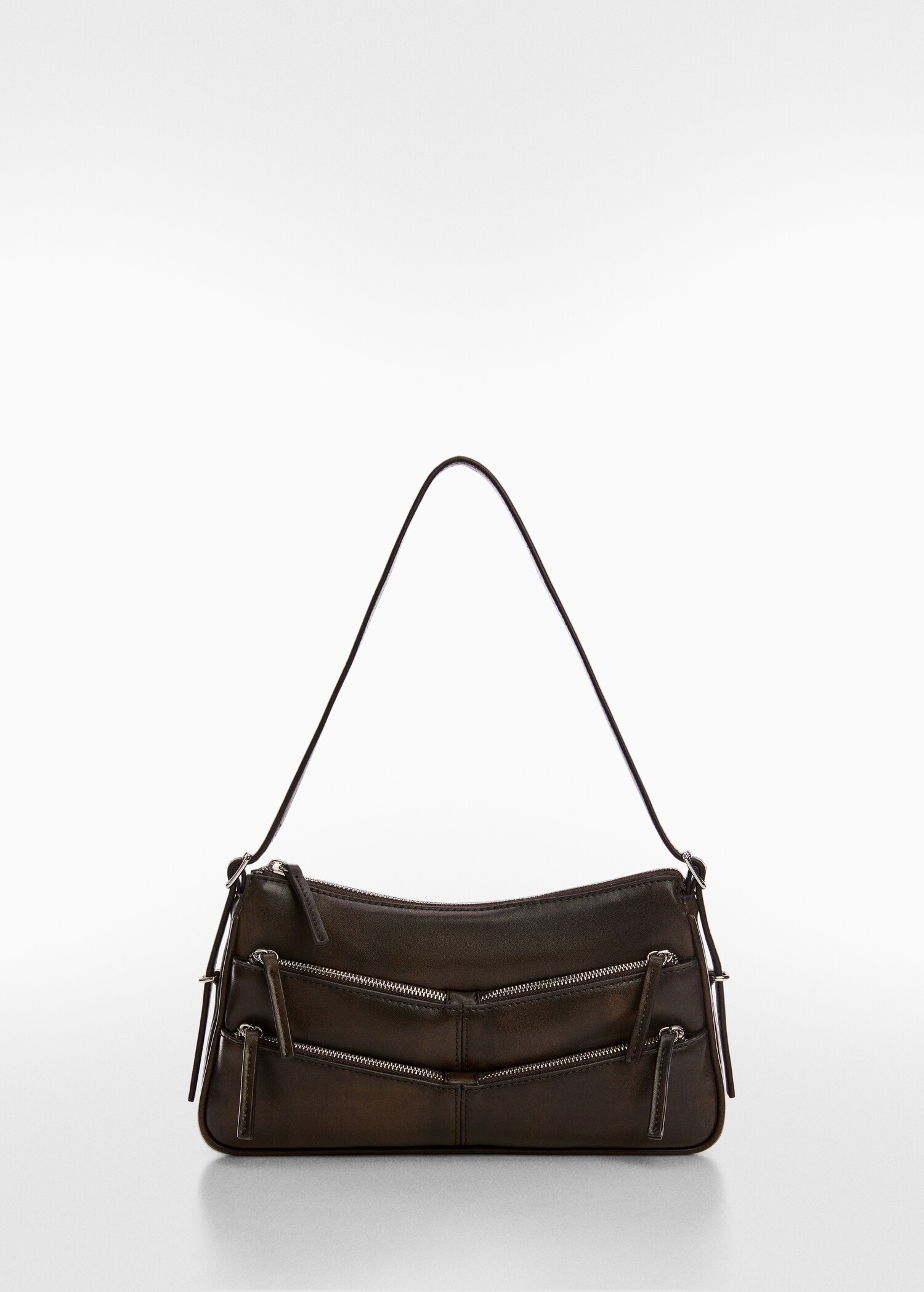 Zip-detail shoulder bag - Woman | MANGO Finland