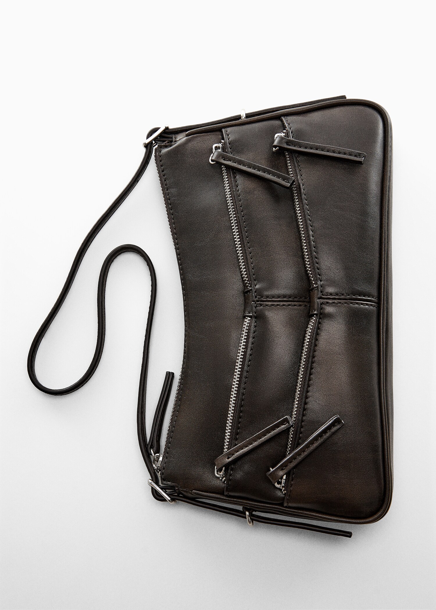 Zip-detail shoulder bag - Woman | MANGO Finland