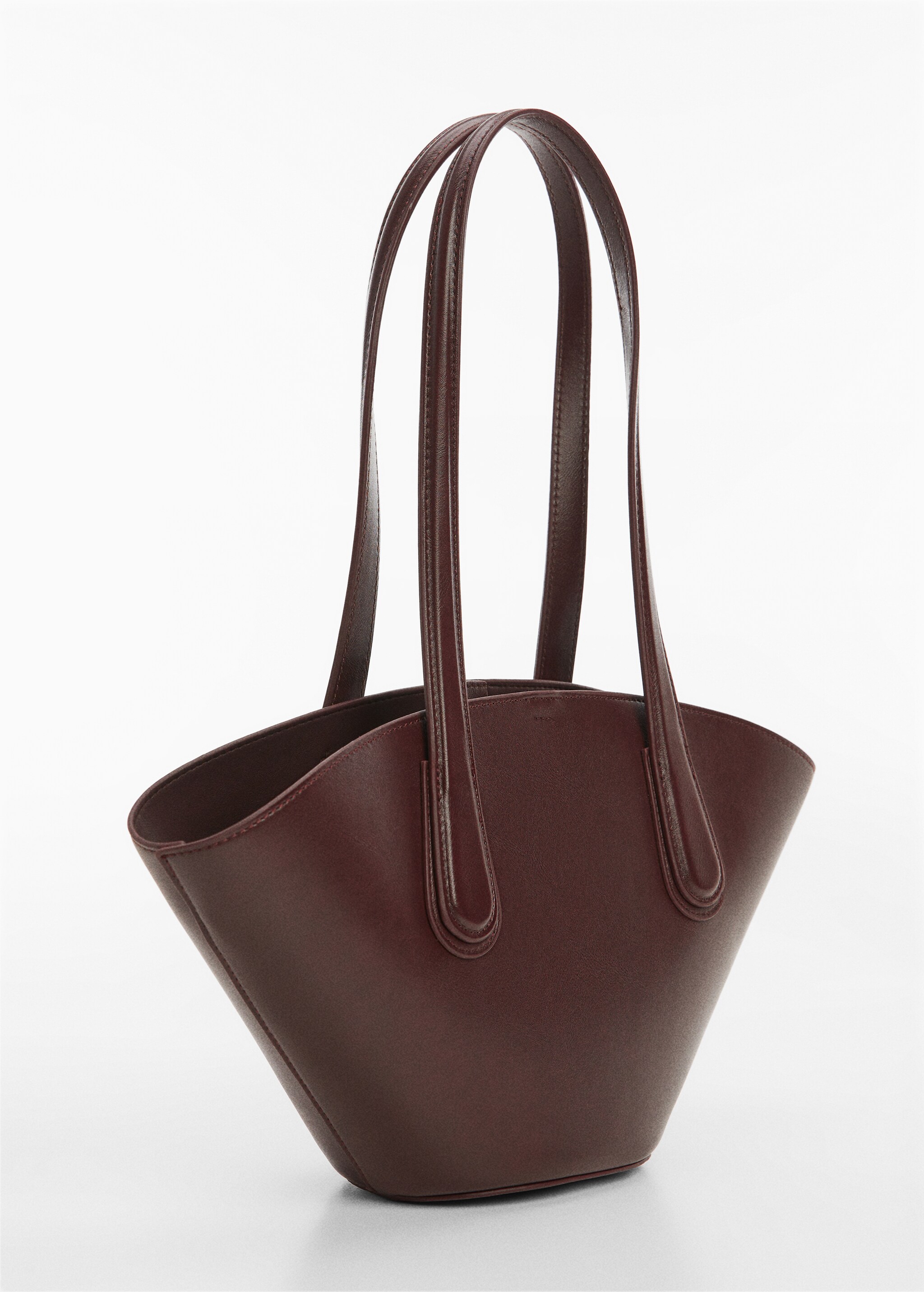 Leather-effect shopper bag - Medium plane