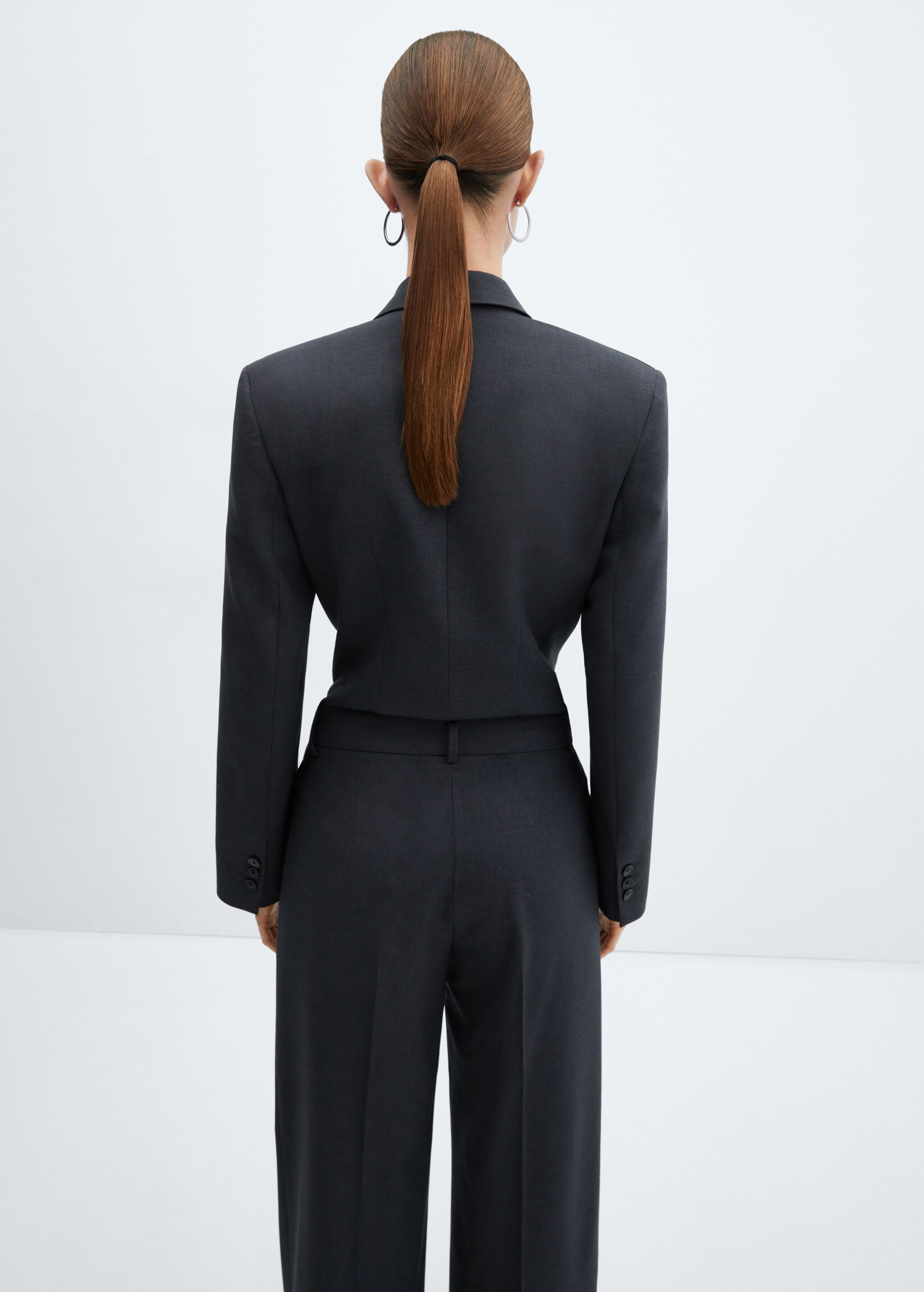 Fitted wool suit jacket - Reverse of the article