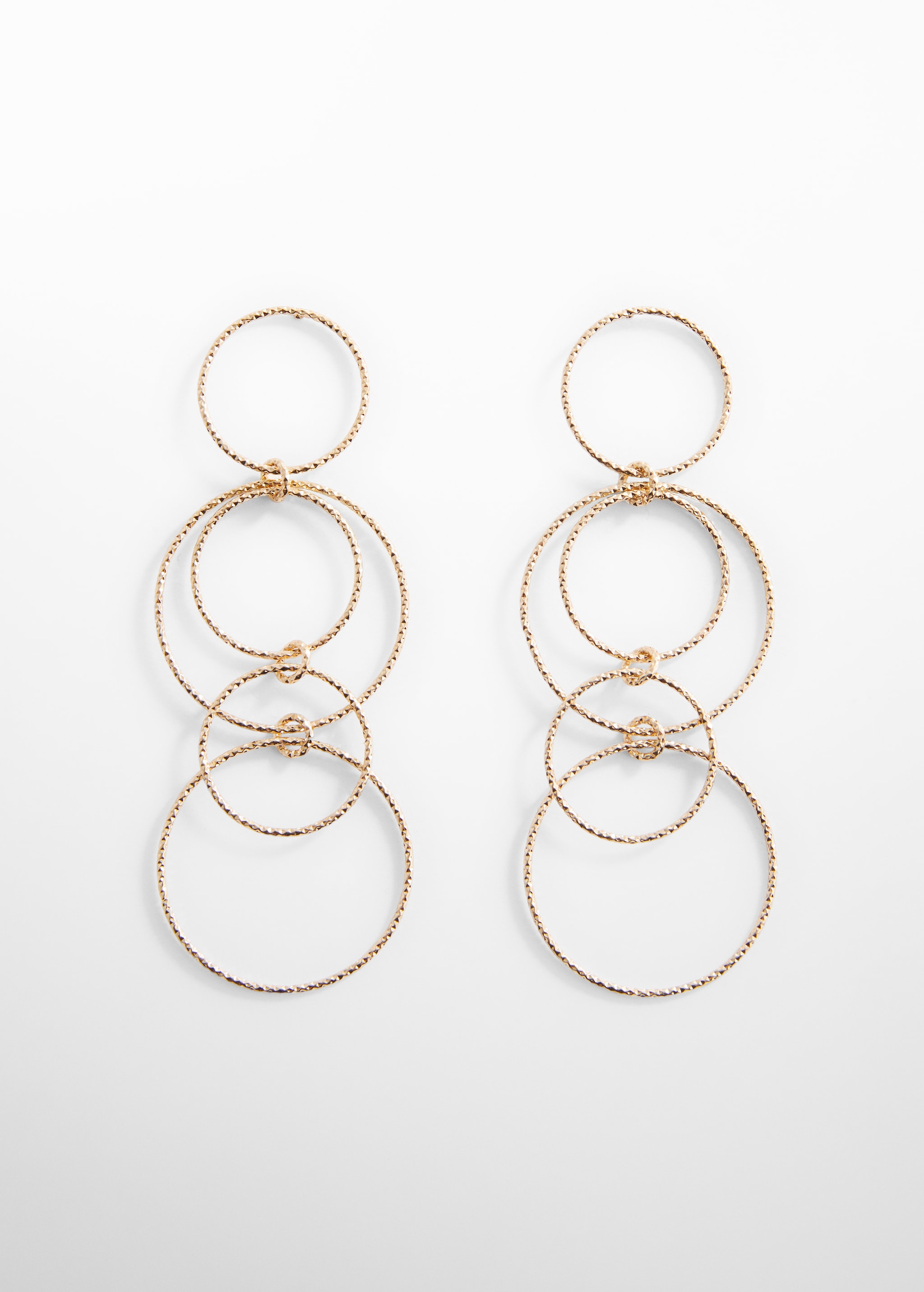 Long earrings with intertwined hoops - Article without model