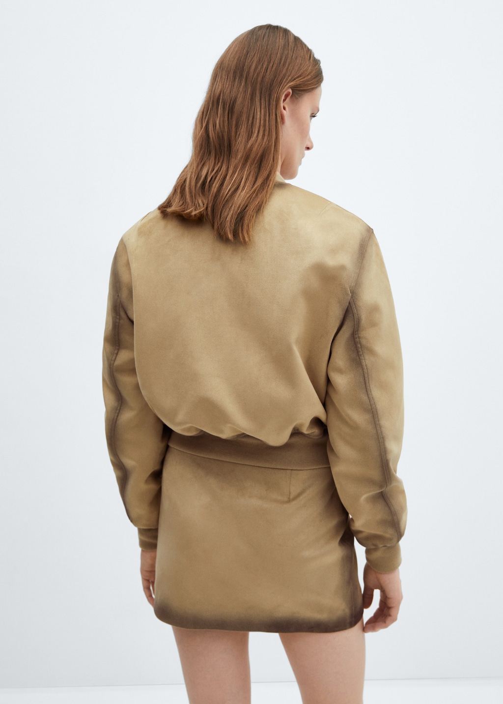 Worn leather-effect bomber jacket - Women | MANGO Montenegro Worn leather-effect bomber jacket - Women | MANGO Montenegro