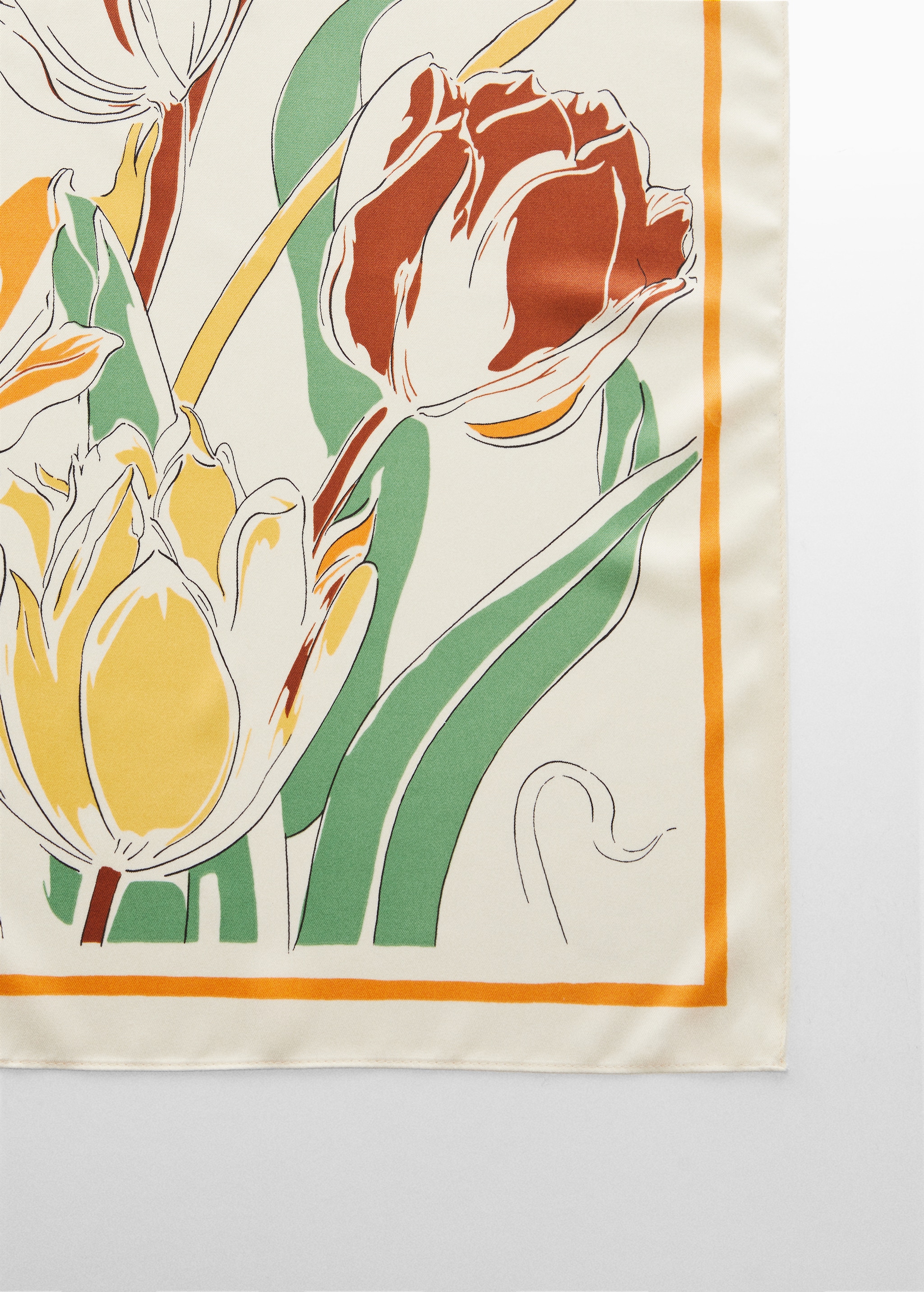 Floral printed scarf - Medium plane