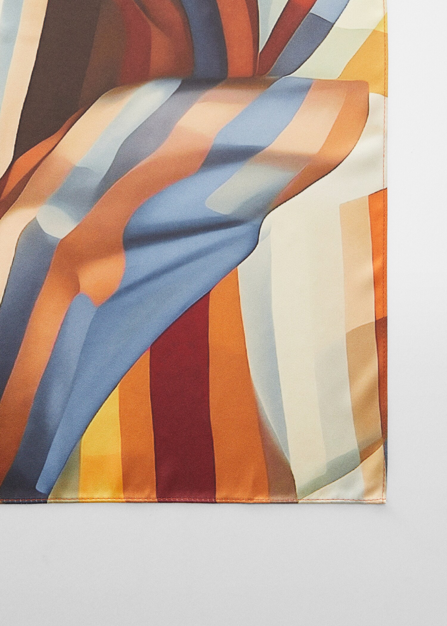Multi-coloured striped scarf - Medium plane