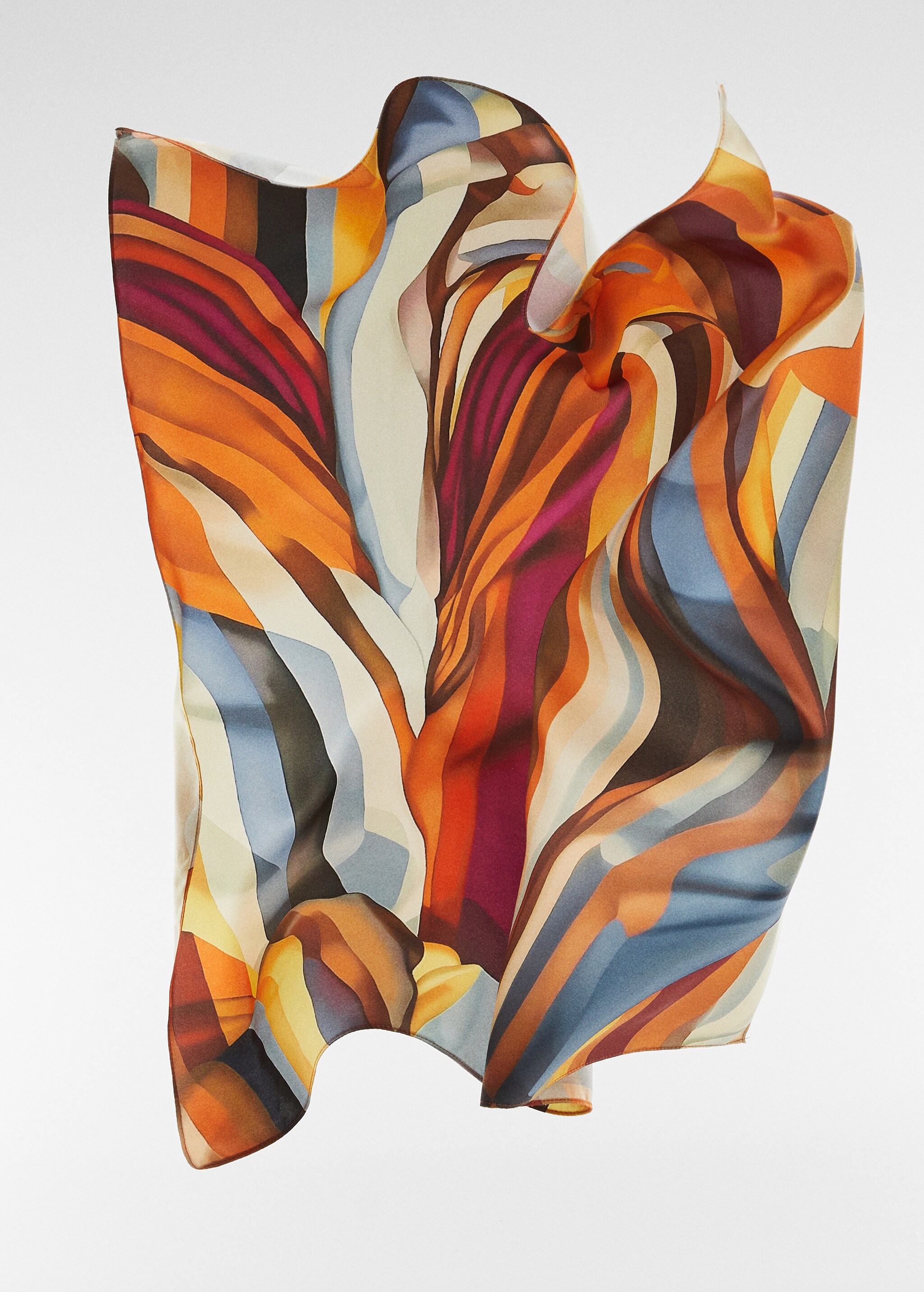 Multi-coloured striped scarf - Details of the article 5