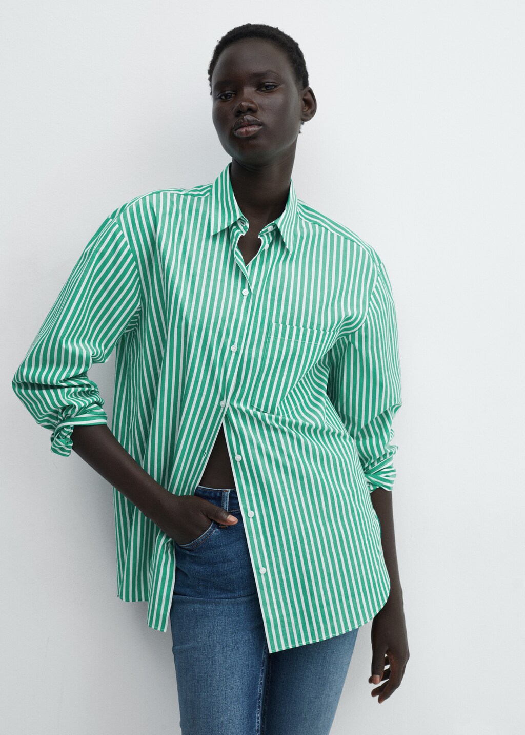 Chemise oversize poches