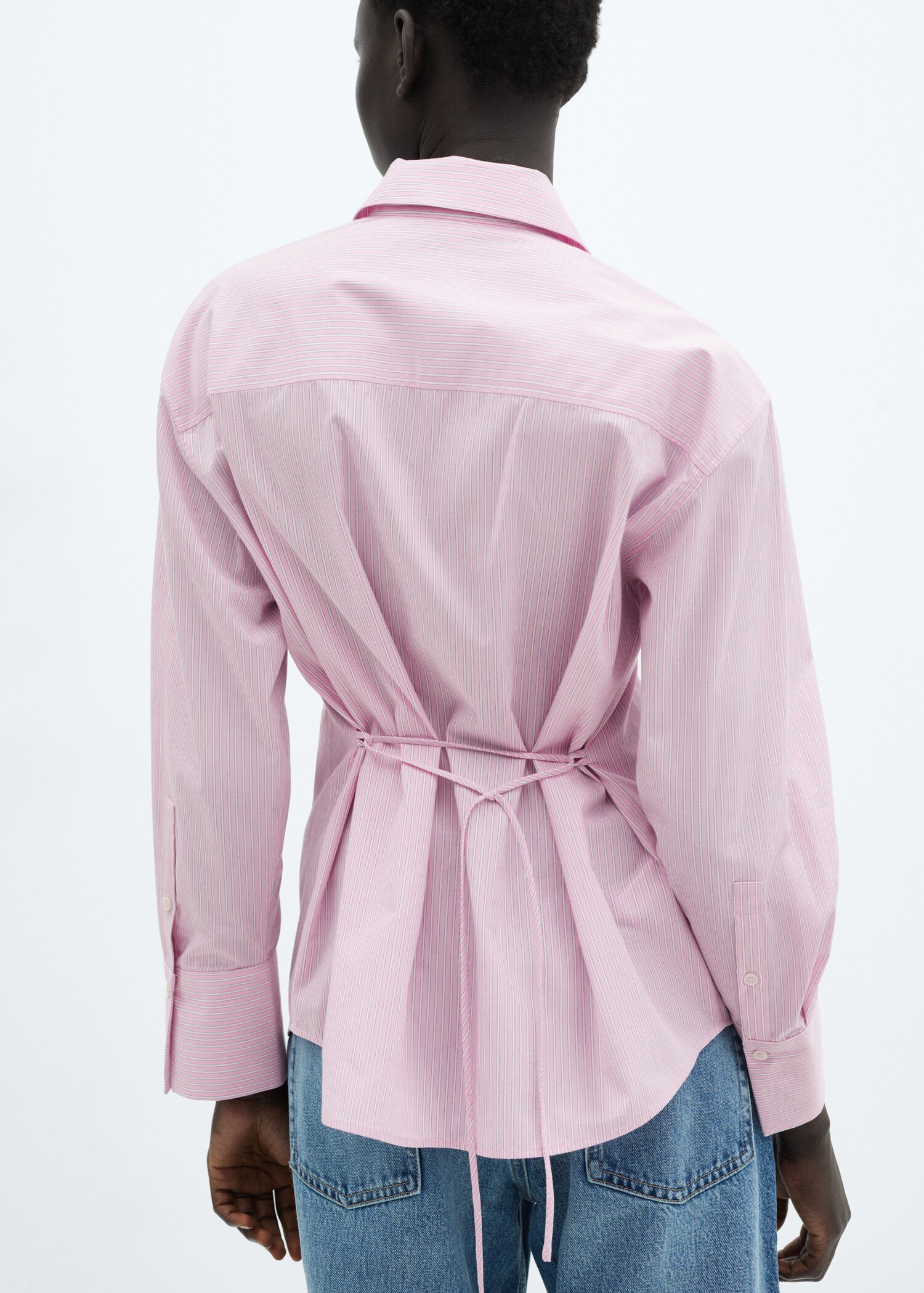 Striped bow blouse - Reverse of the article