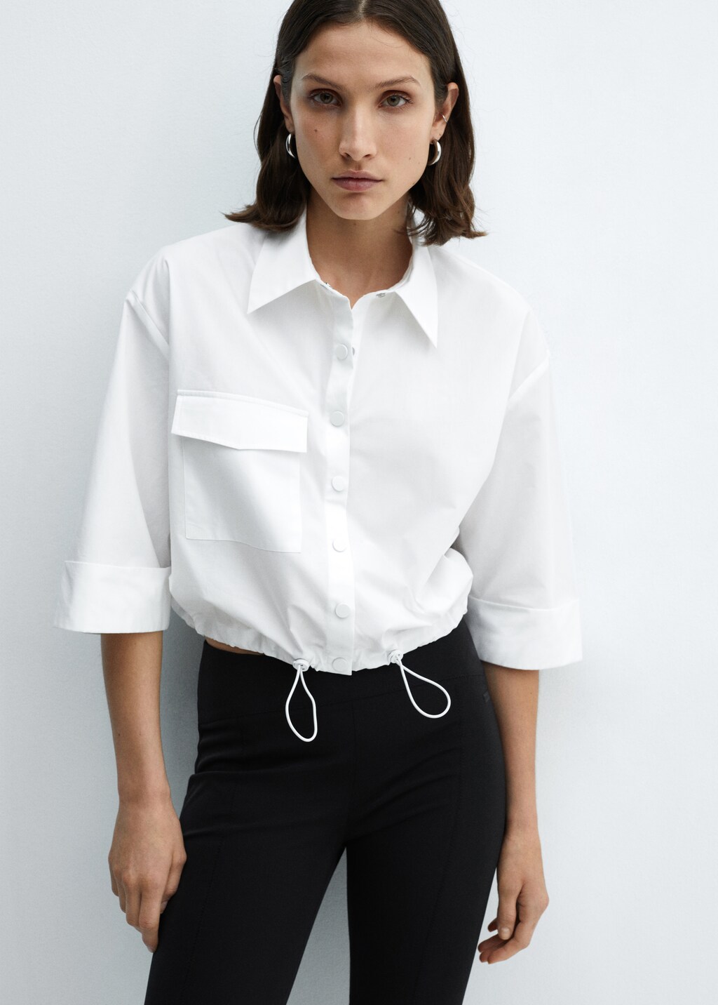Chemise coton base reglable Femme MANGO Burkina Faso