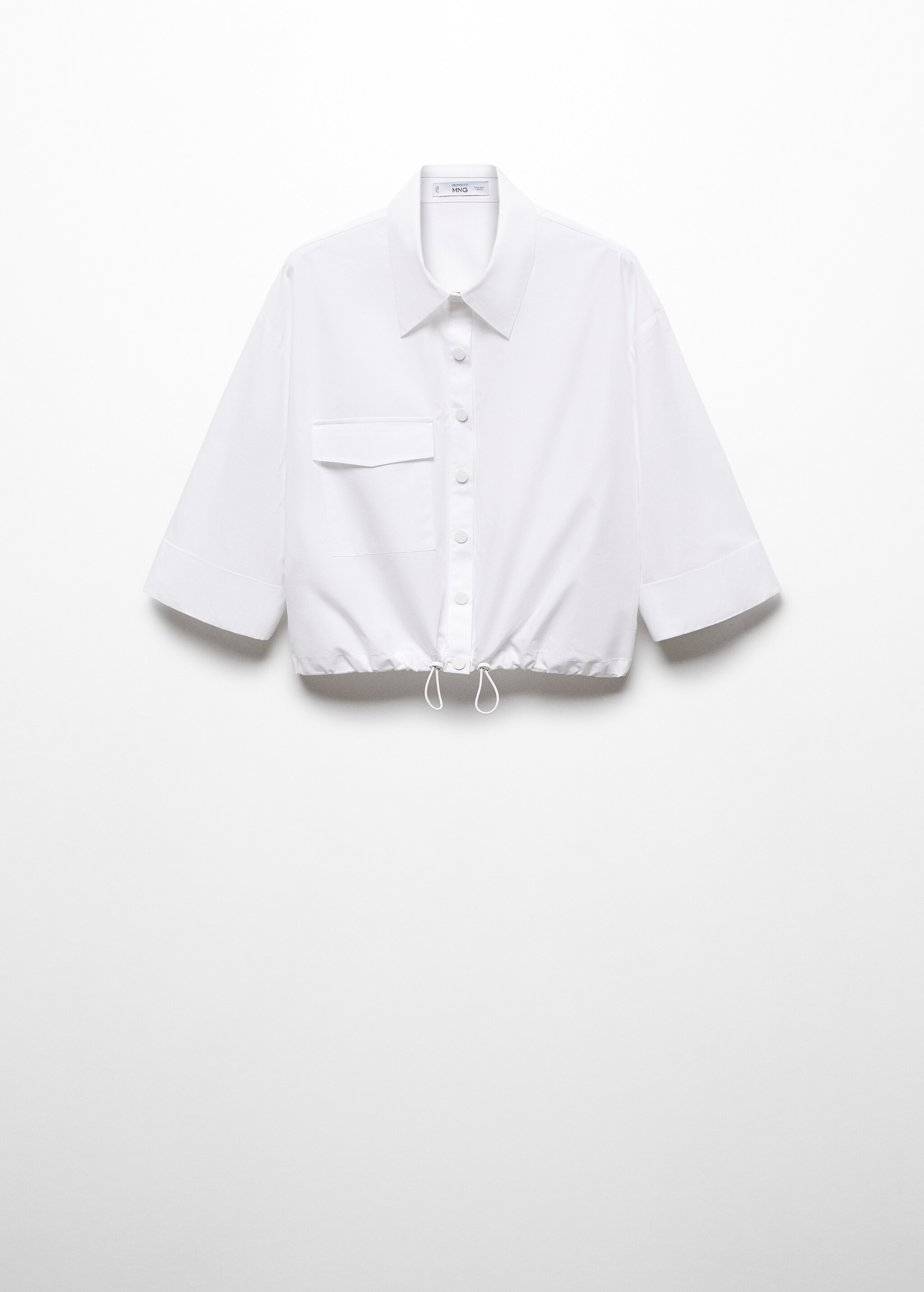 Adjustable hem cotton shirt - Article without model